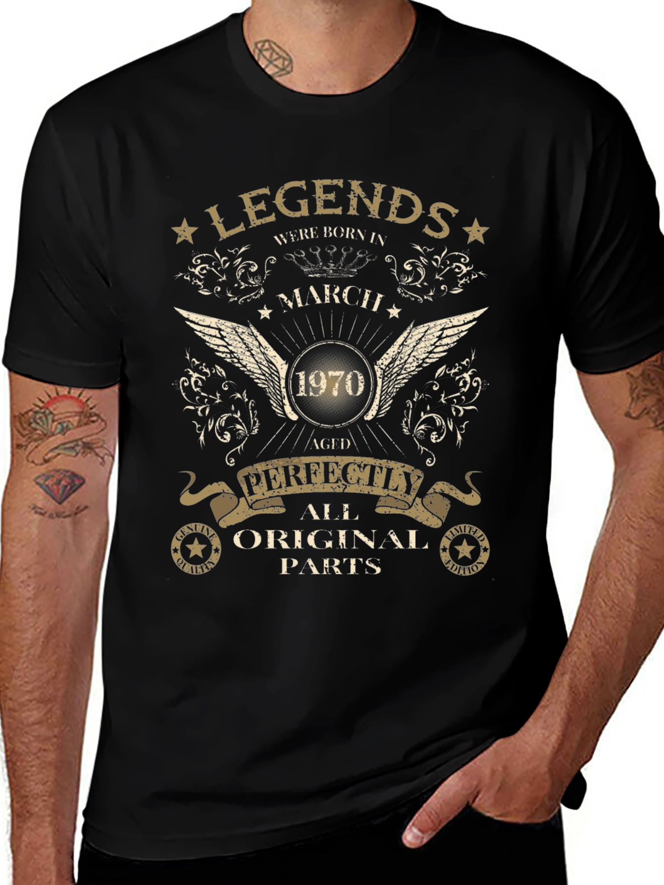 Legends Born in March 1970 T-Shirt