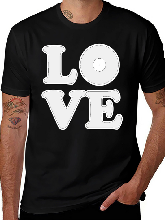 LOVE Vinyl Record Graphic Black T-Shirt