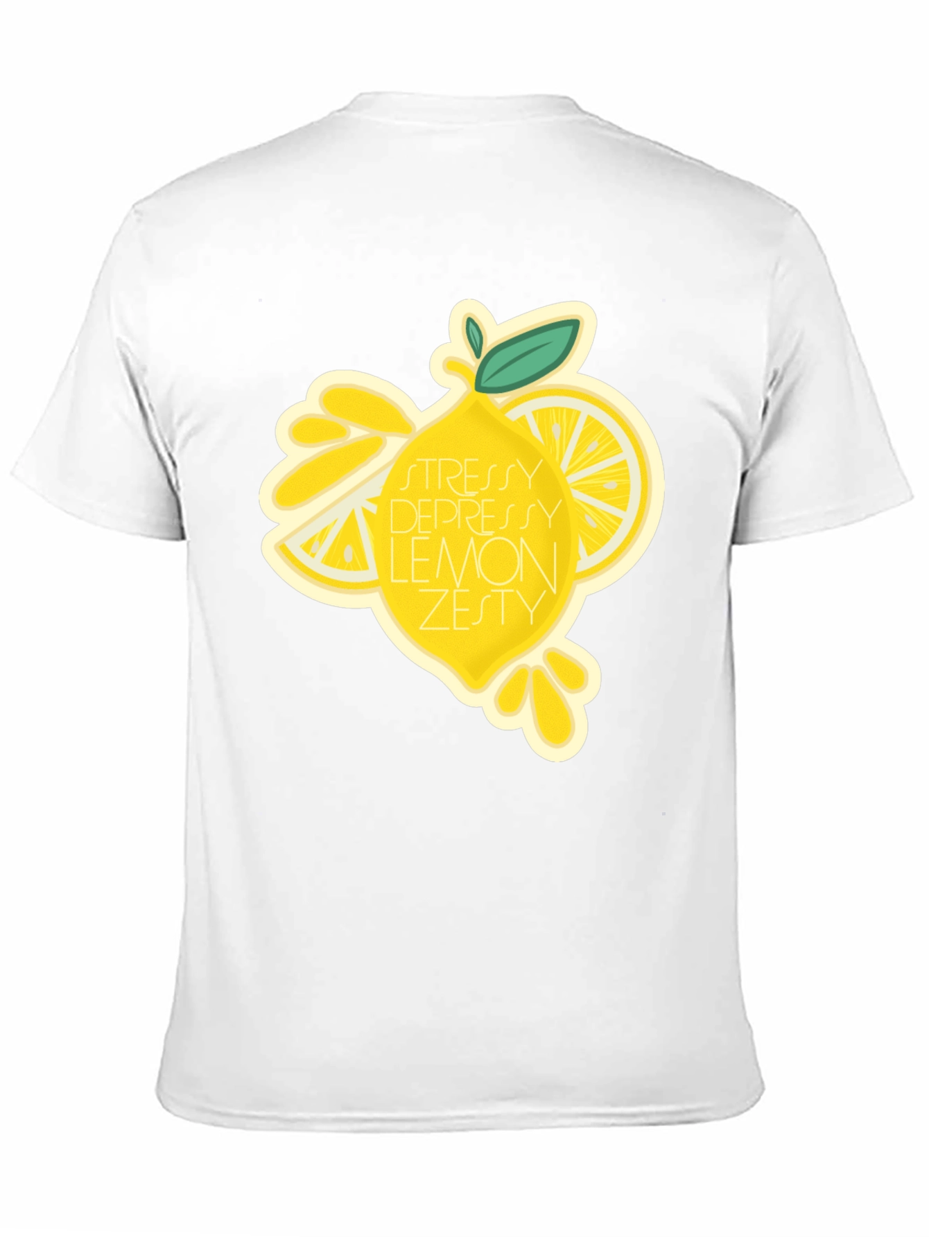Stressy Depressy Lemon Zesty Black T-Shirt