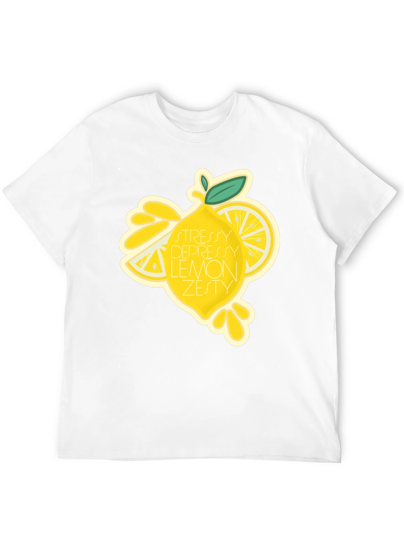 Stressy Depressy Lemon Zesty Black T-Shirt