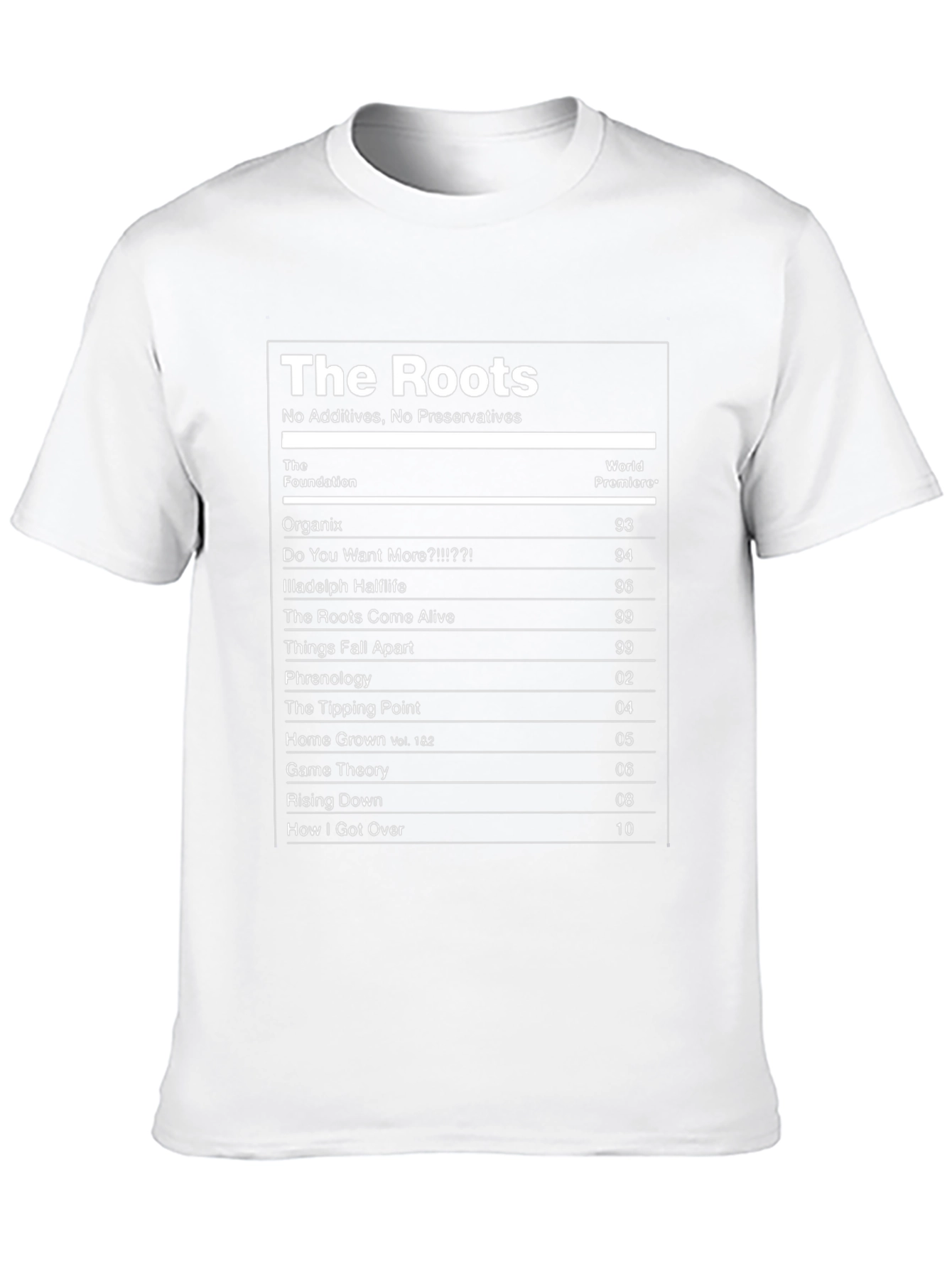 The Roots Album List T-Shirt - Black