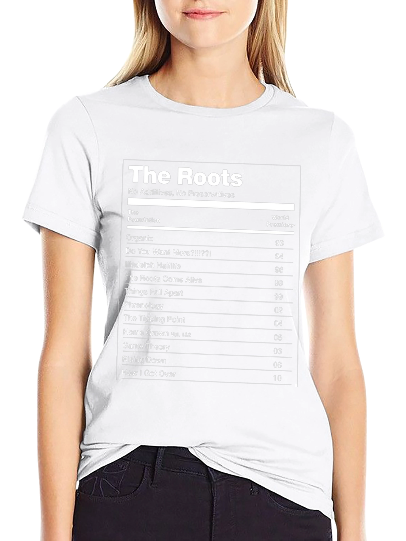 The Roots Album List T-Shirt - Black