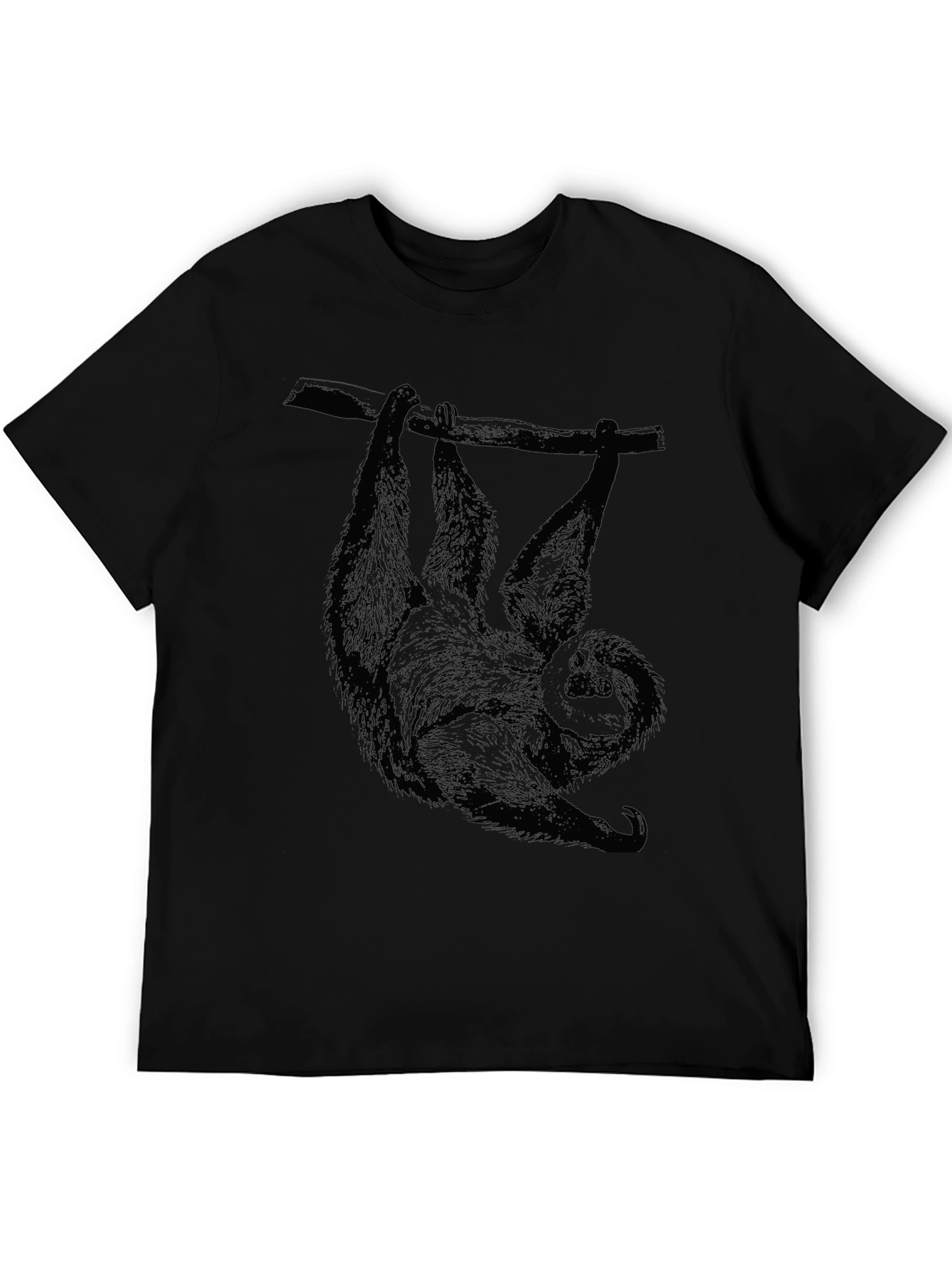 Sloth Graphic Tee - Mens Black T-Shirt