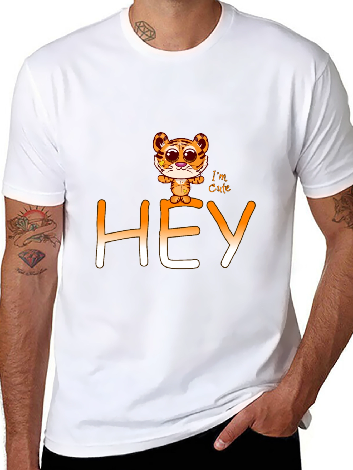 Cute Tiger Graphic Tee - HEY Im Cute