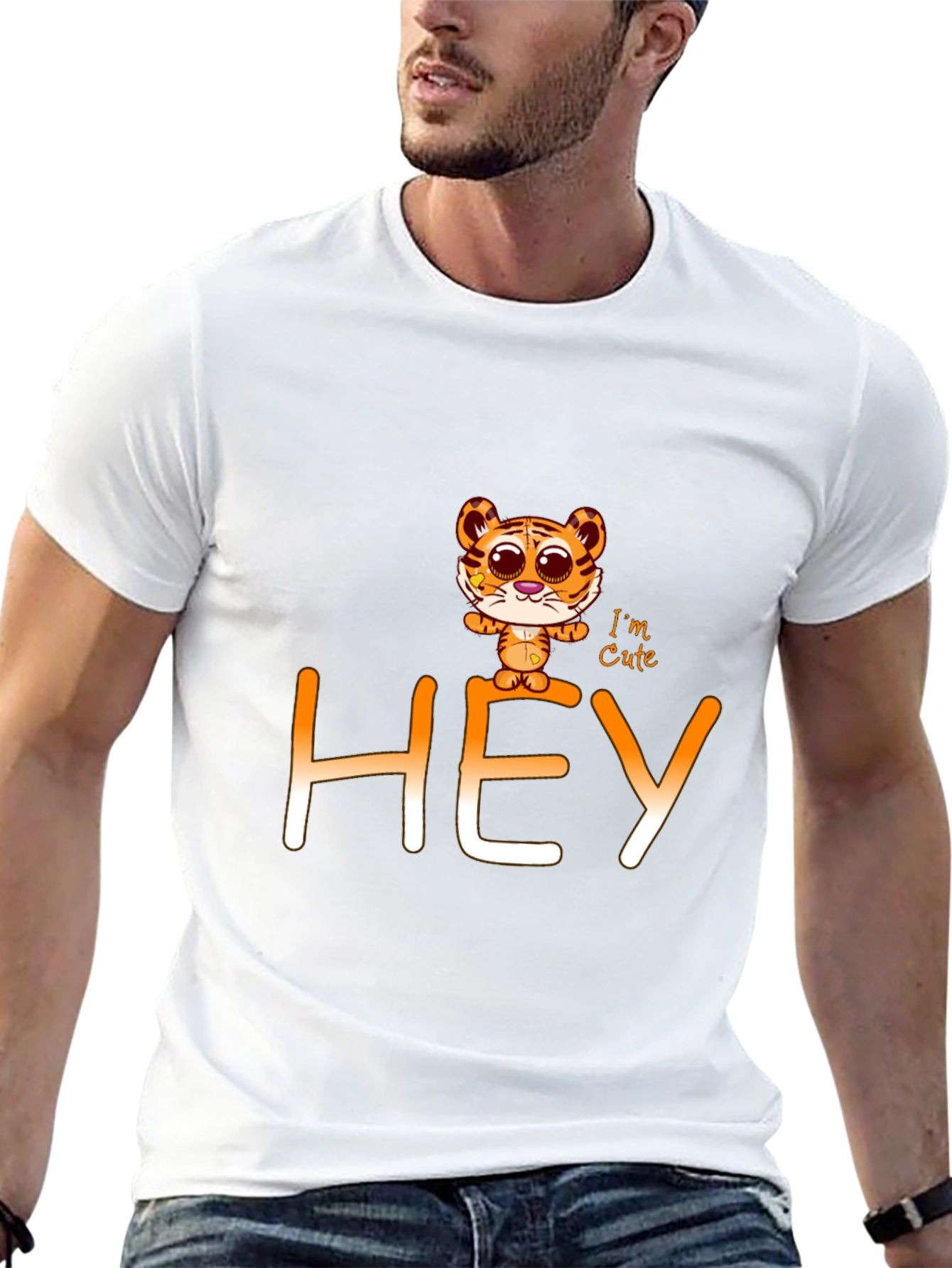 Cute Tiger Graphic Tee - HEY Im Cute