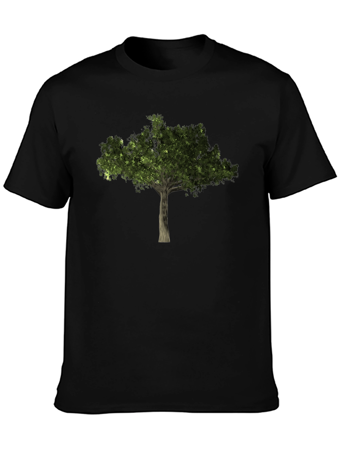 Nature Tree Graphic Black Tee