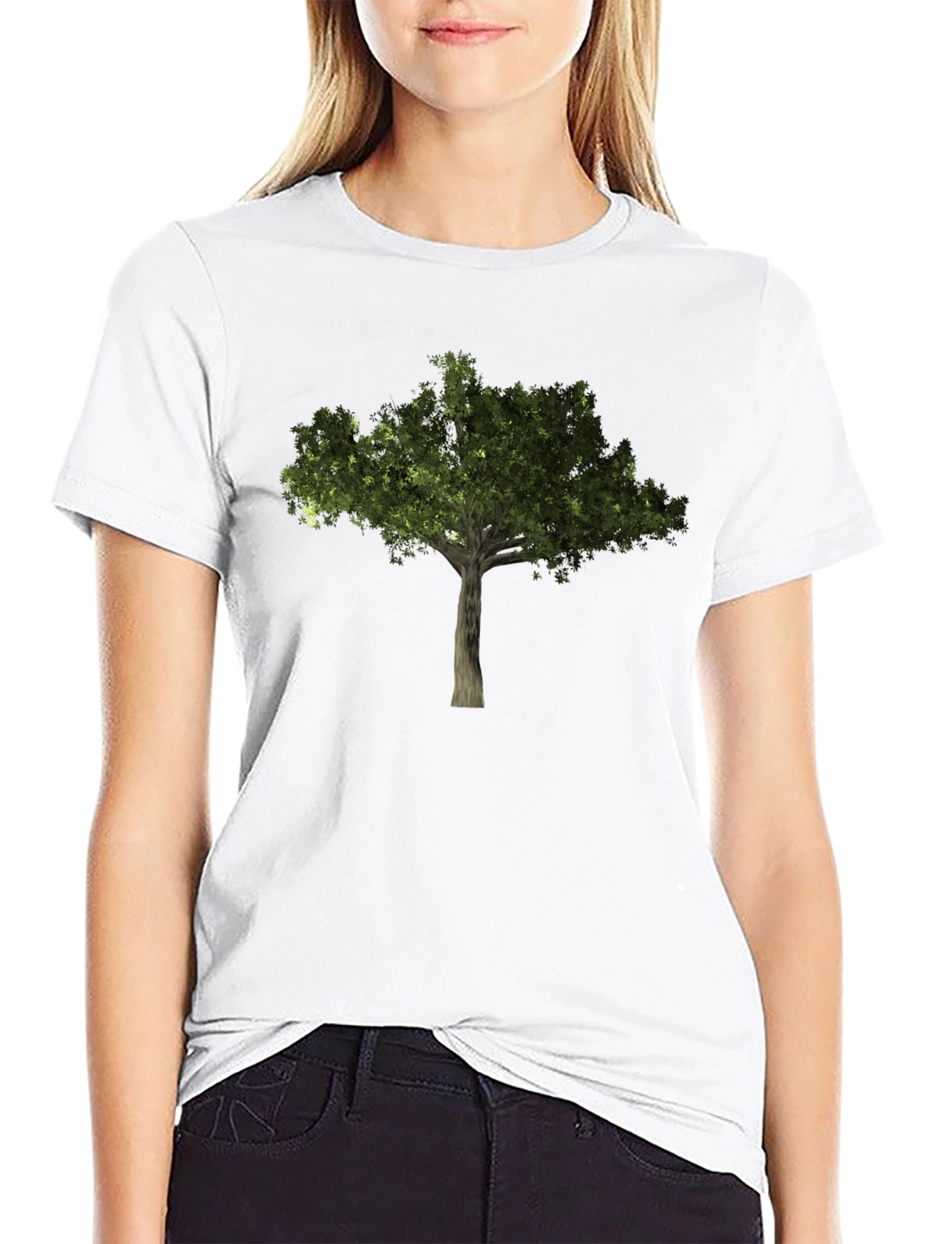 Nature Tree Graphic Black Tee