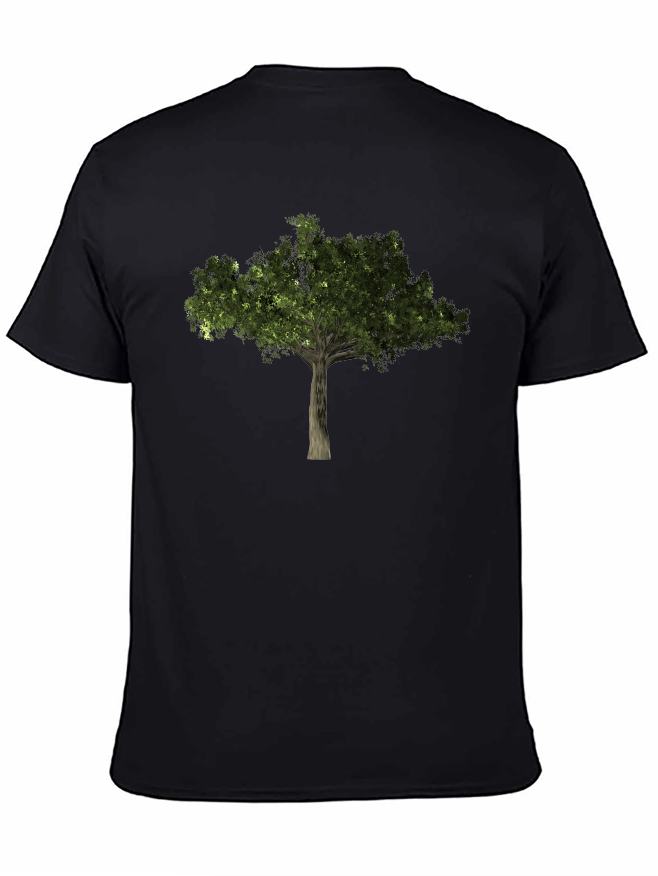Nature Tree Graphic Black Tee