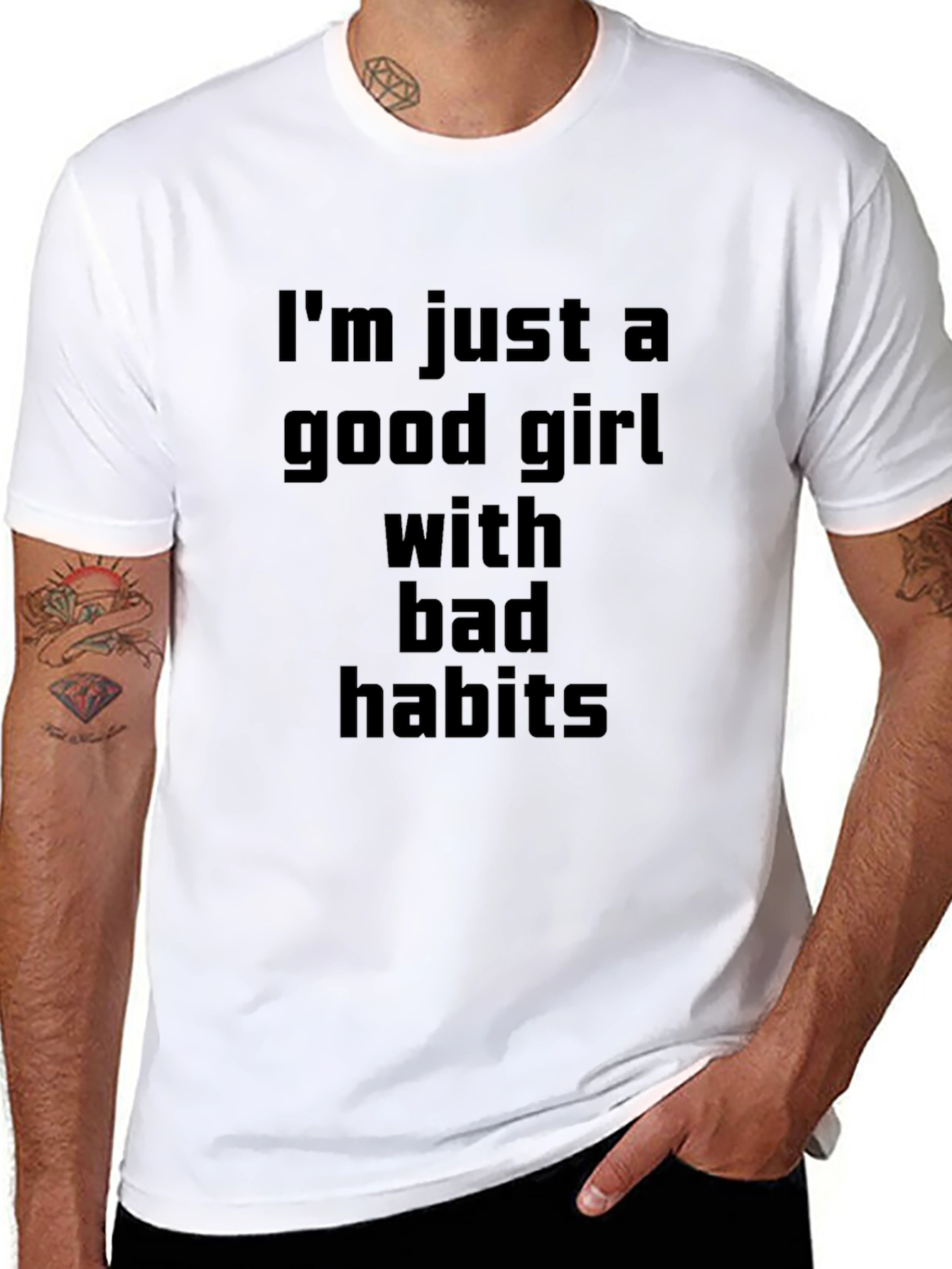 Good Girl Bad Habits Graphic T-Shirt