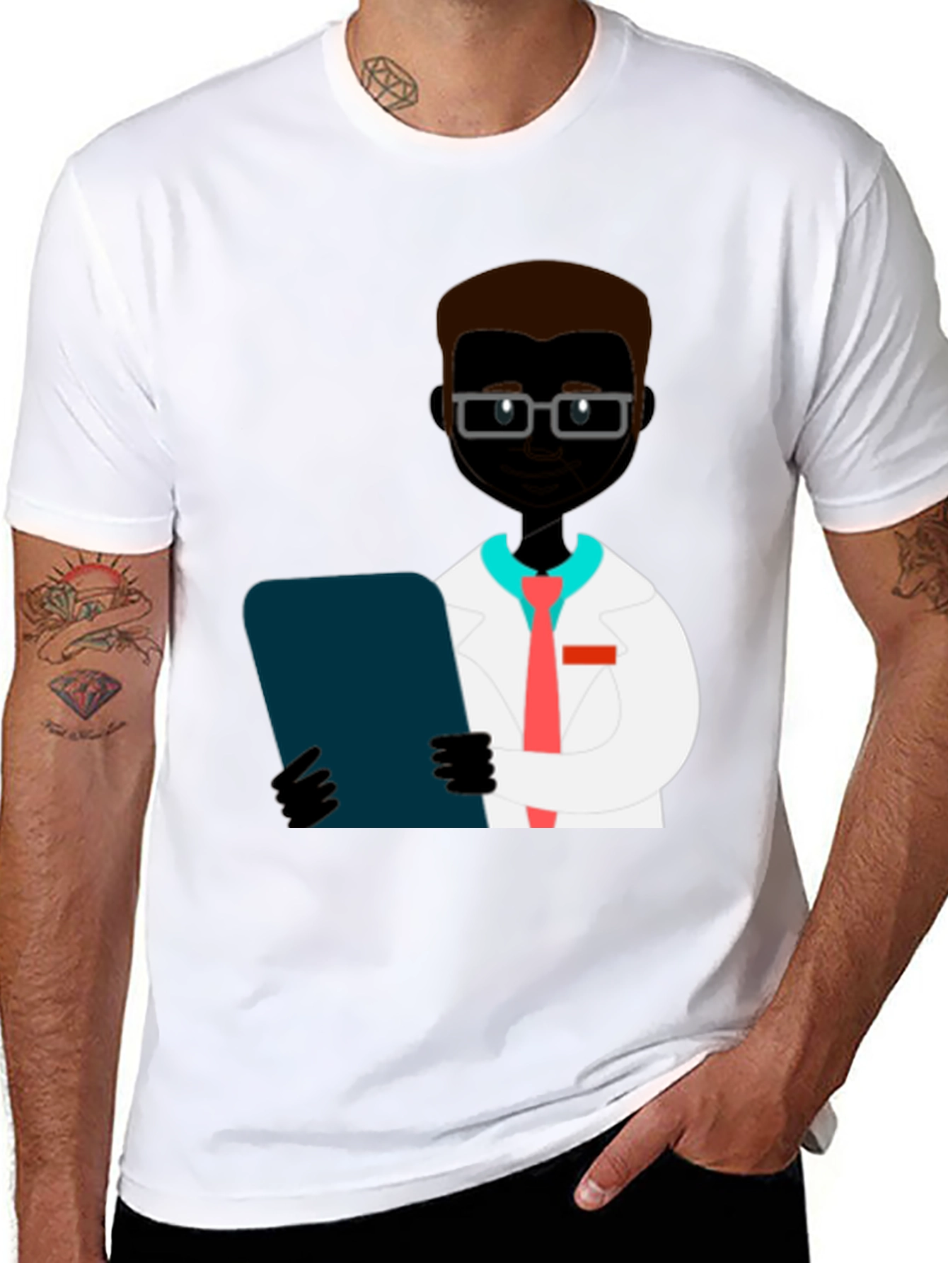 Doctor Graphic Print T-Shirt - Black