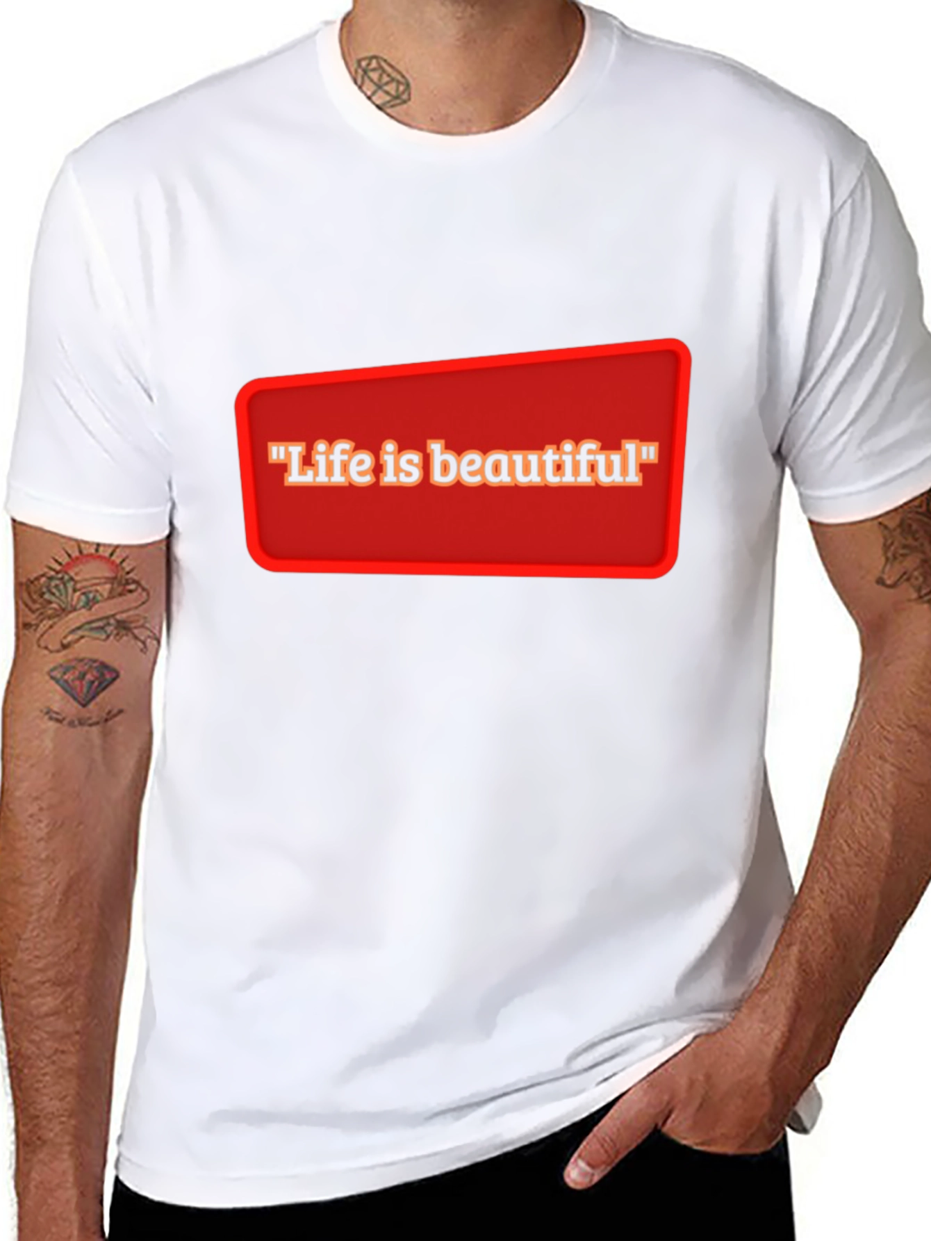 Life is Beautiful T-Shirt - Black Casual Tee