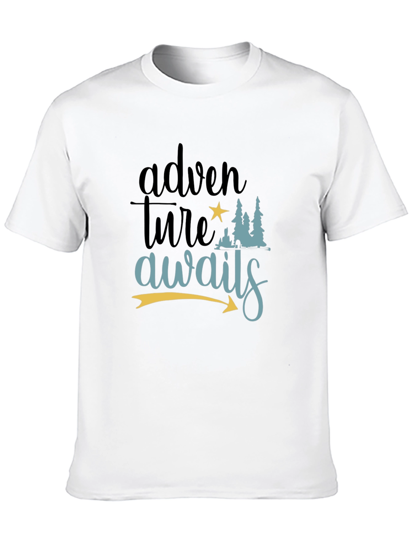 Adventure Awaits Graphic Tee - Black