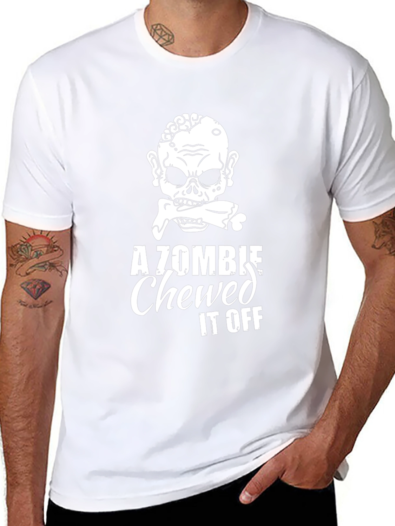 Zombie Chewed It Off Graphic T-Shirt