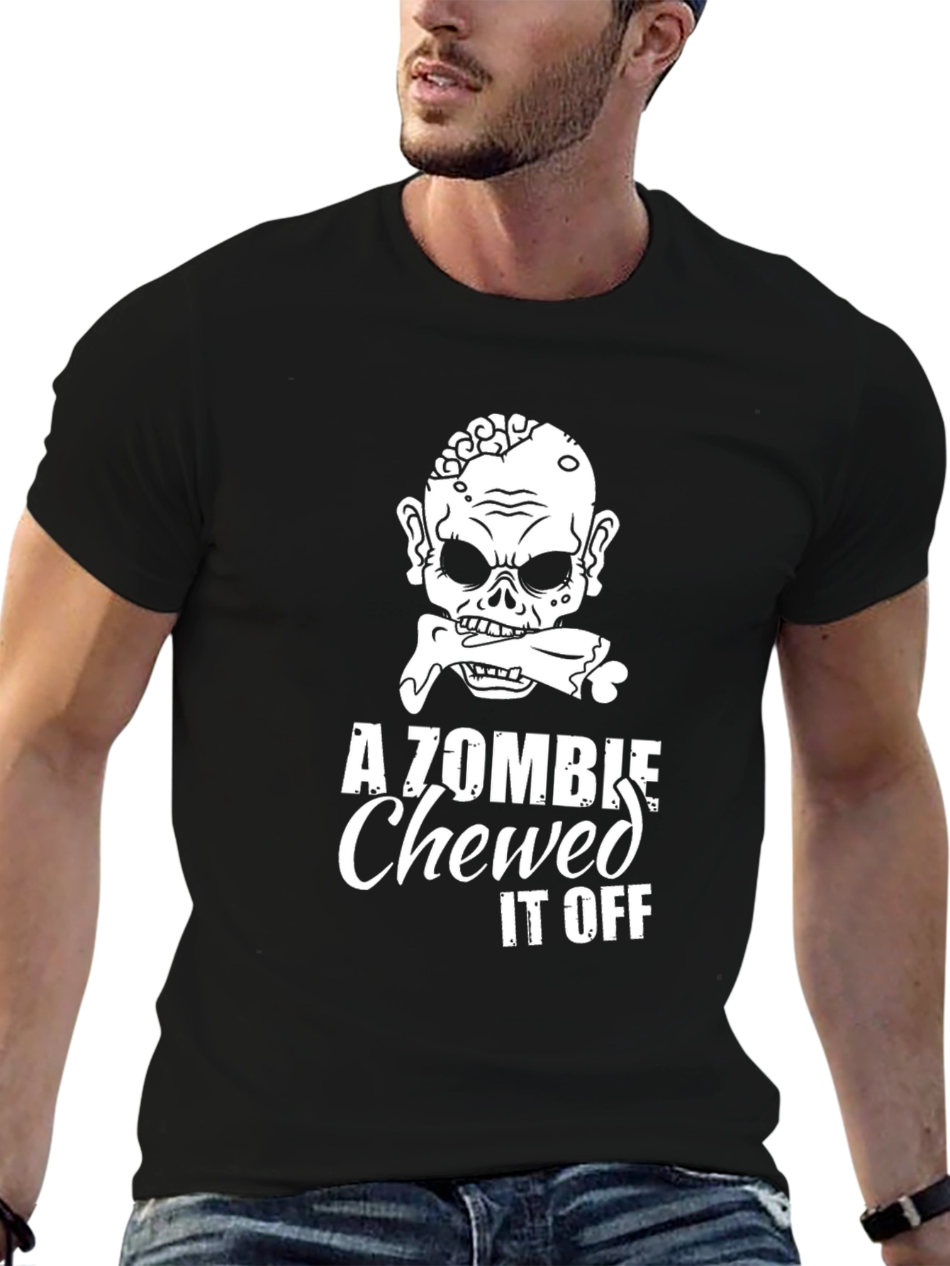 Zombie Chewed It Off Graphic T-Shirt