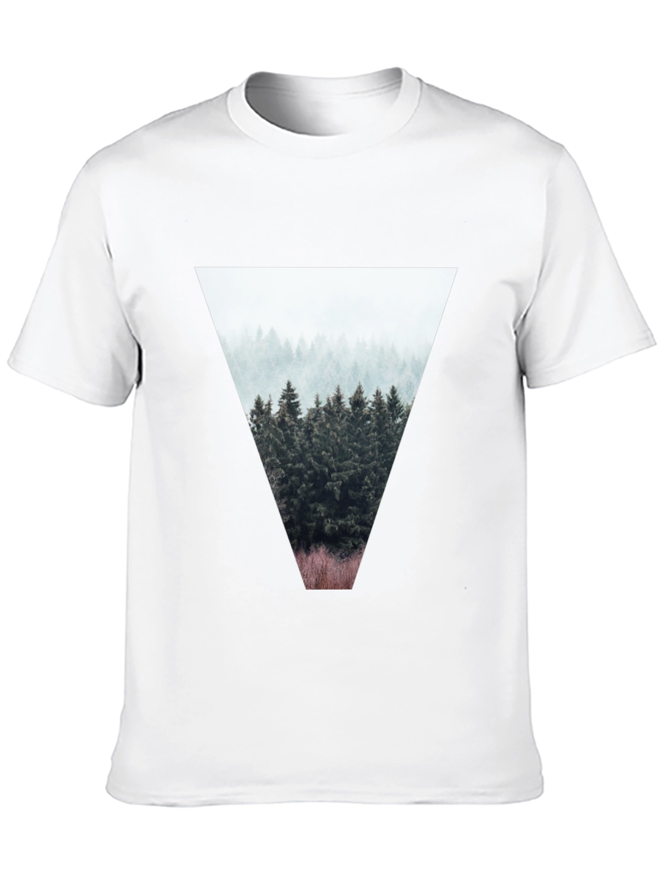 Nature Triangle Graphic T-Shirt - Black