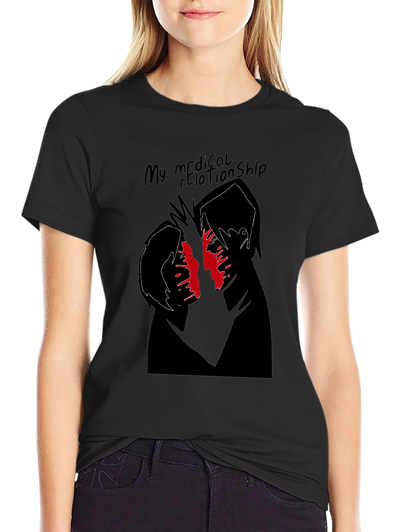 My Medical Relationship Black Graphic Tee