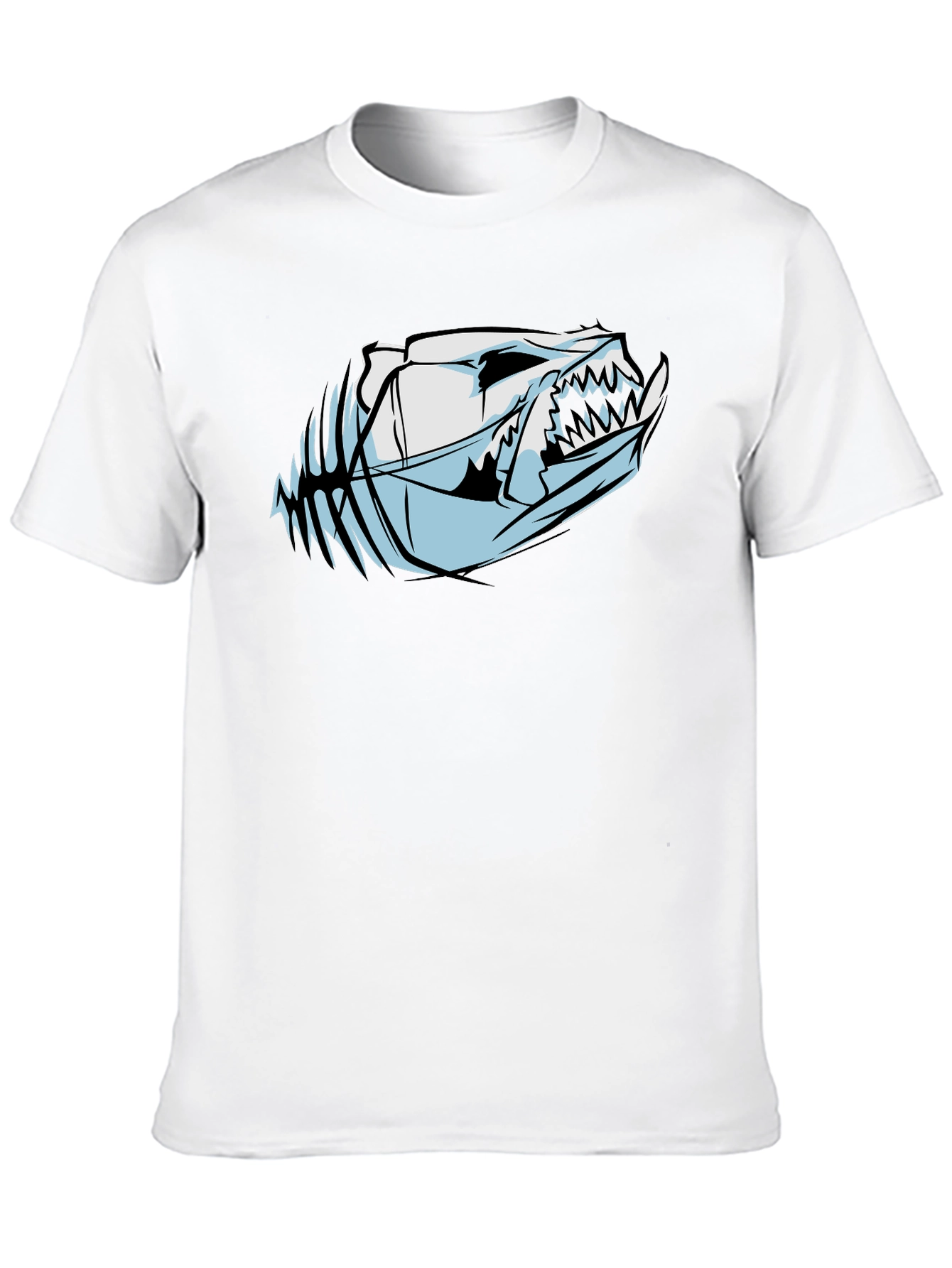 Edgy Skull Graphic T-Shirt - Black Cotton Tee