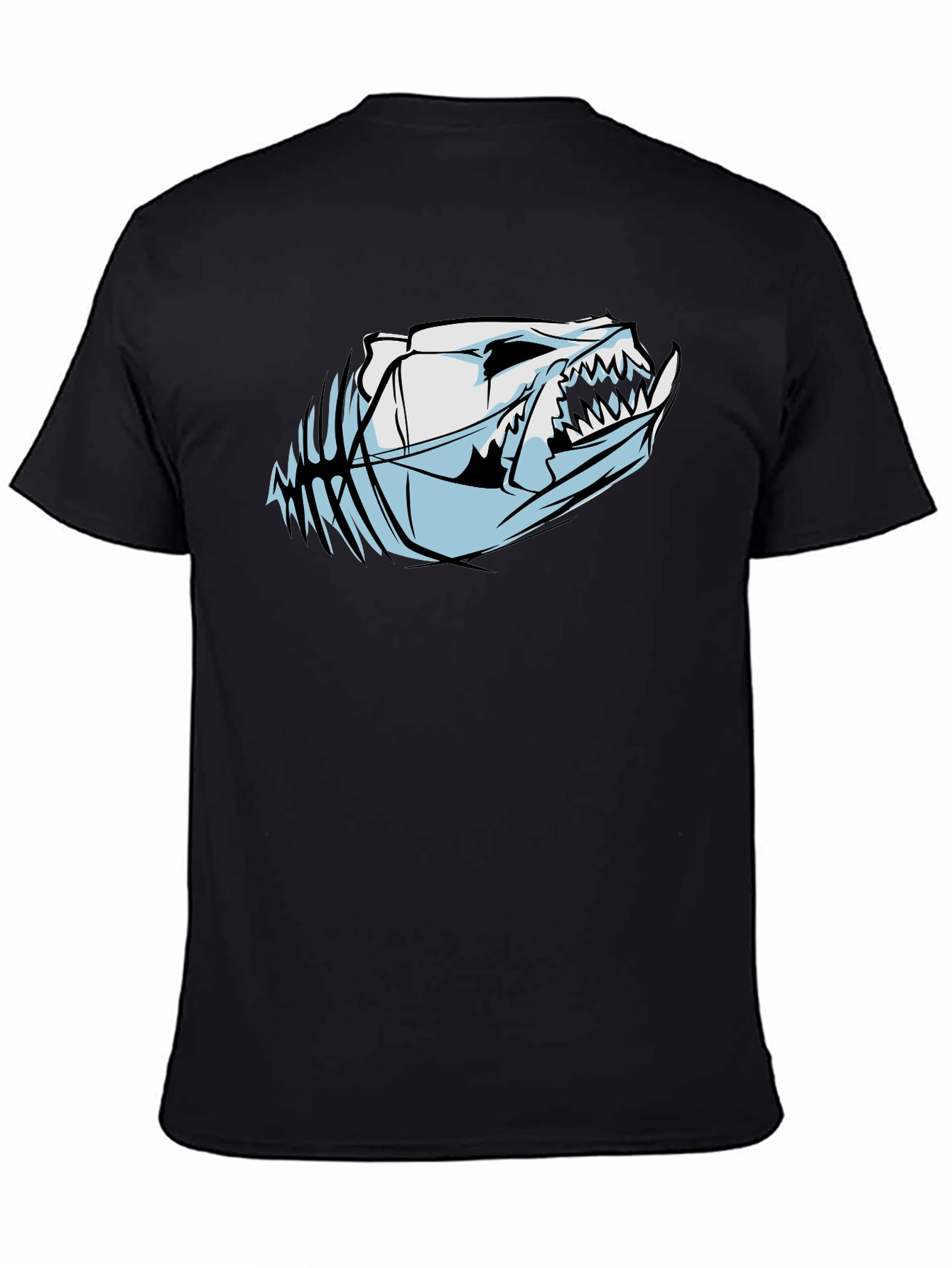 Edgy Skull Graphic T-Shirt - Black Cotton Tee