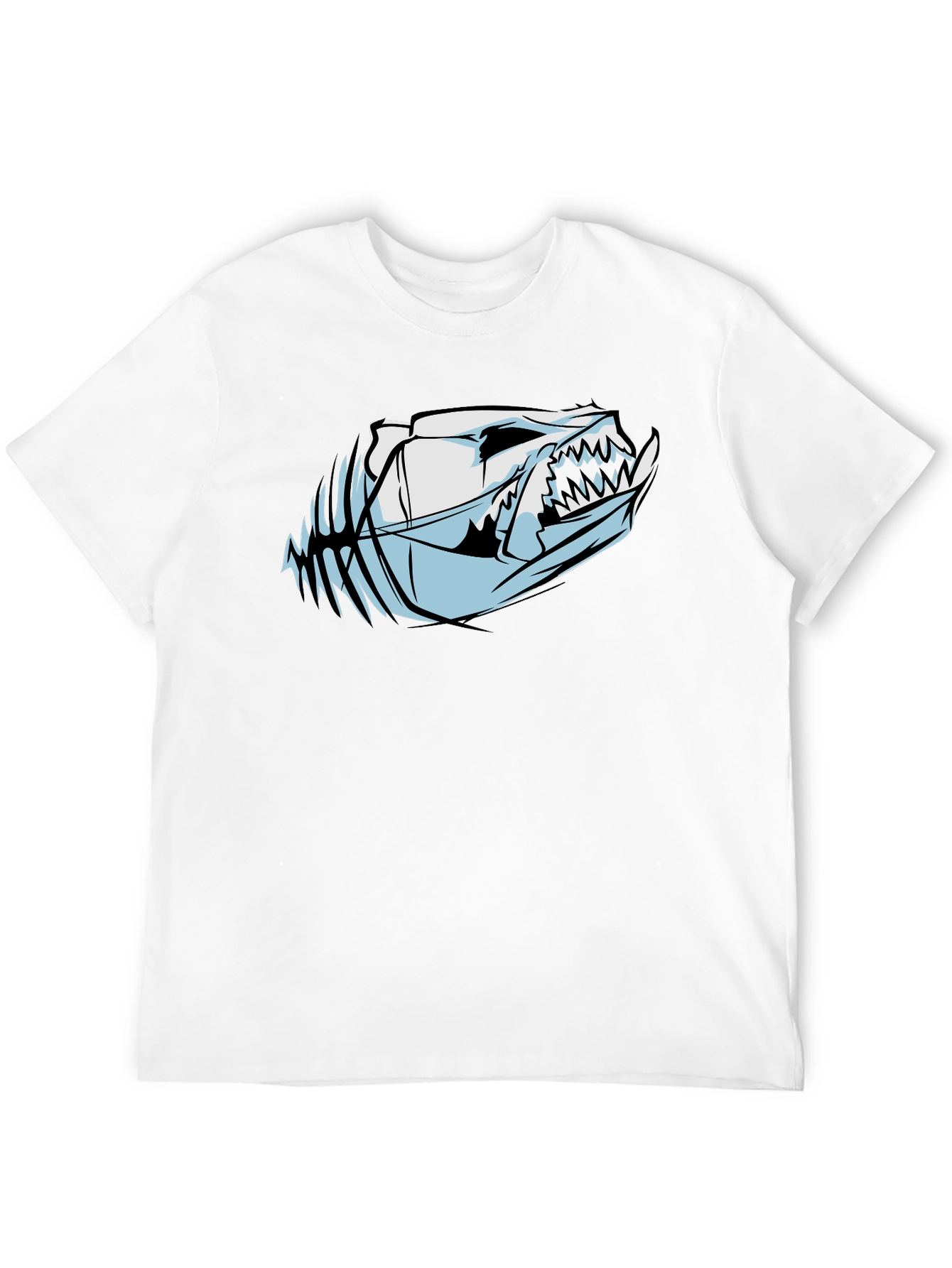 Edgy Skull Graphic T-Shirt - Black Cotton Tee