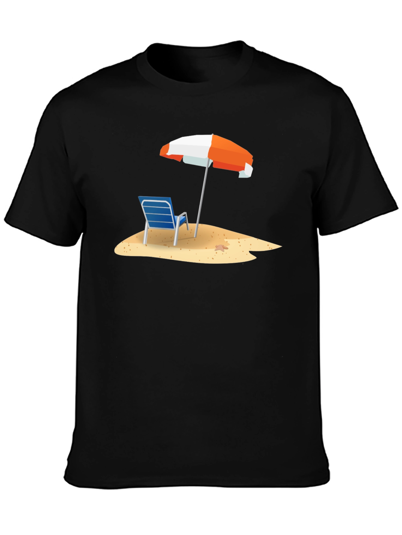 Beach Chair & Umbrella Graphic T-Shirt