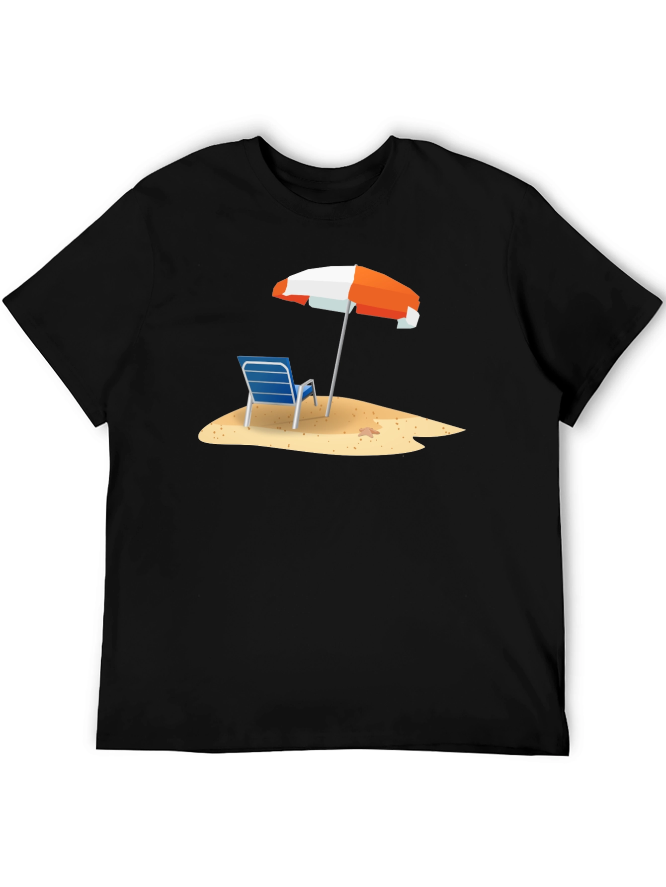 Beach Chair & Umbrella Graphic T-Shirt