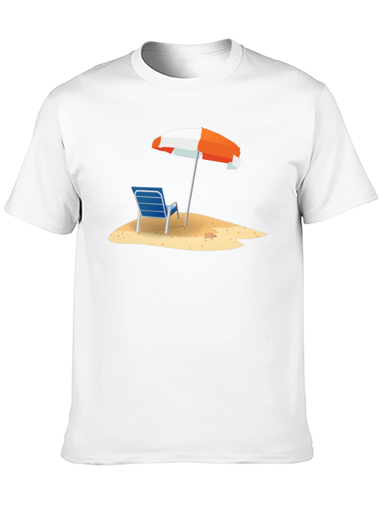 Beach Chair & Umbrella Graphic T-Shirt