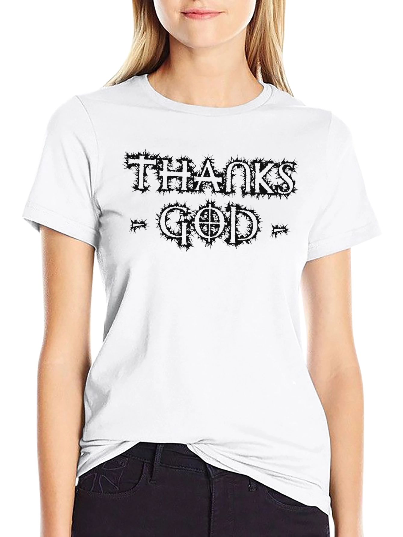 Thank God Black Graphic Tee | Stylish Menswear