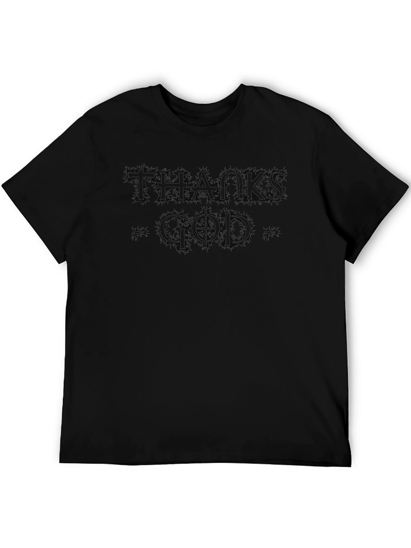 Thank God Black Graphic Tee | Stylish Menswear