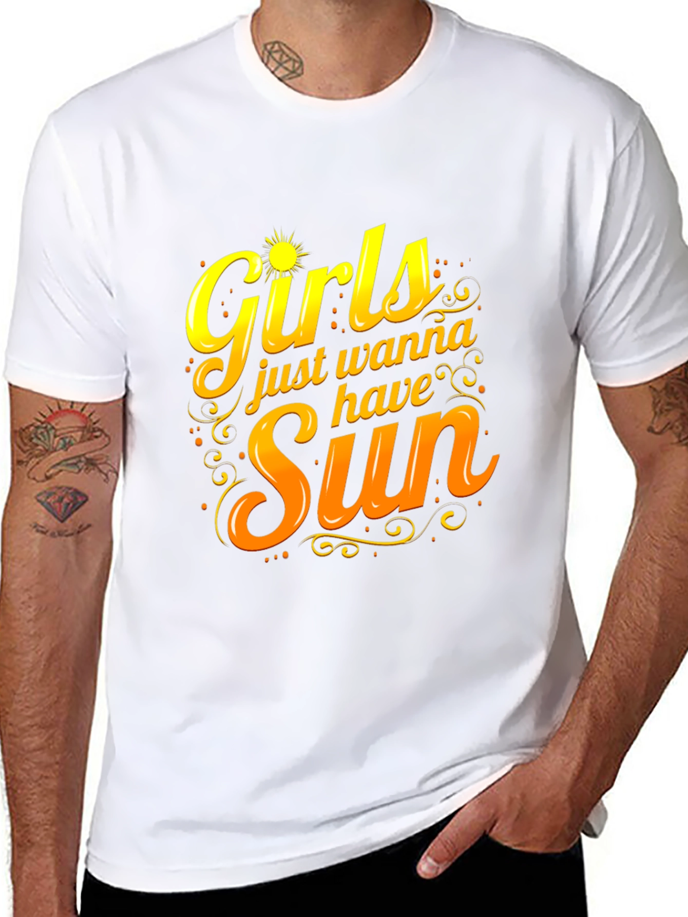 Girls Just Wanna Have Sun Black T-Shirt