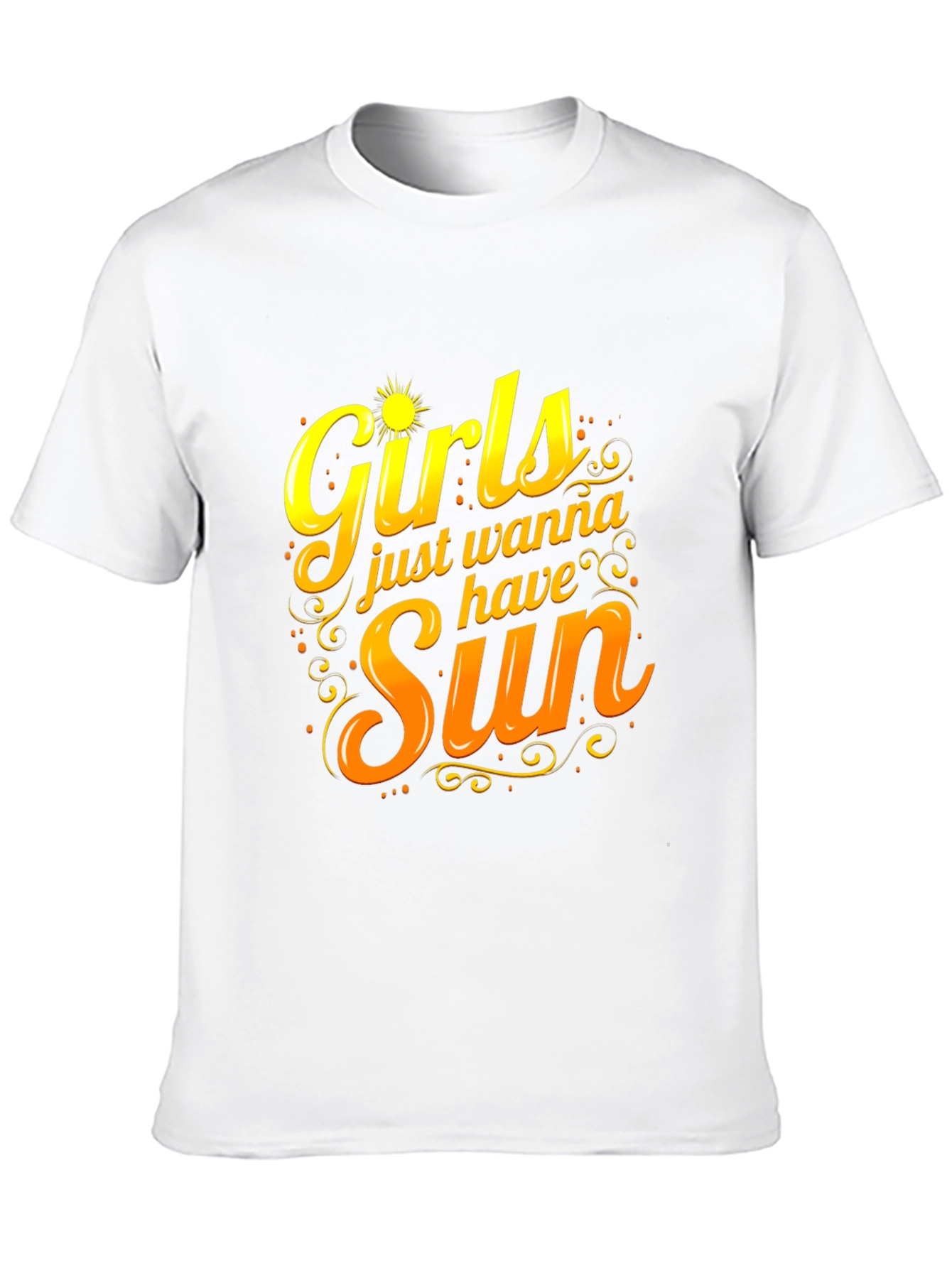 Girls Just Wanna Have Sun Black T-Shirt
