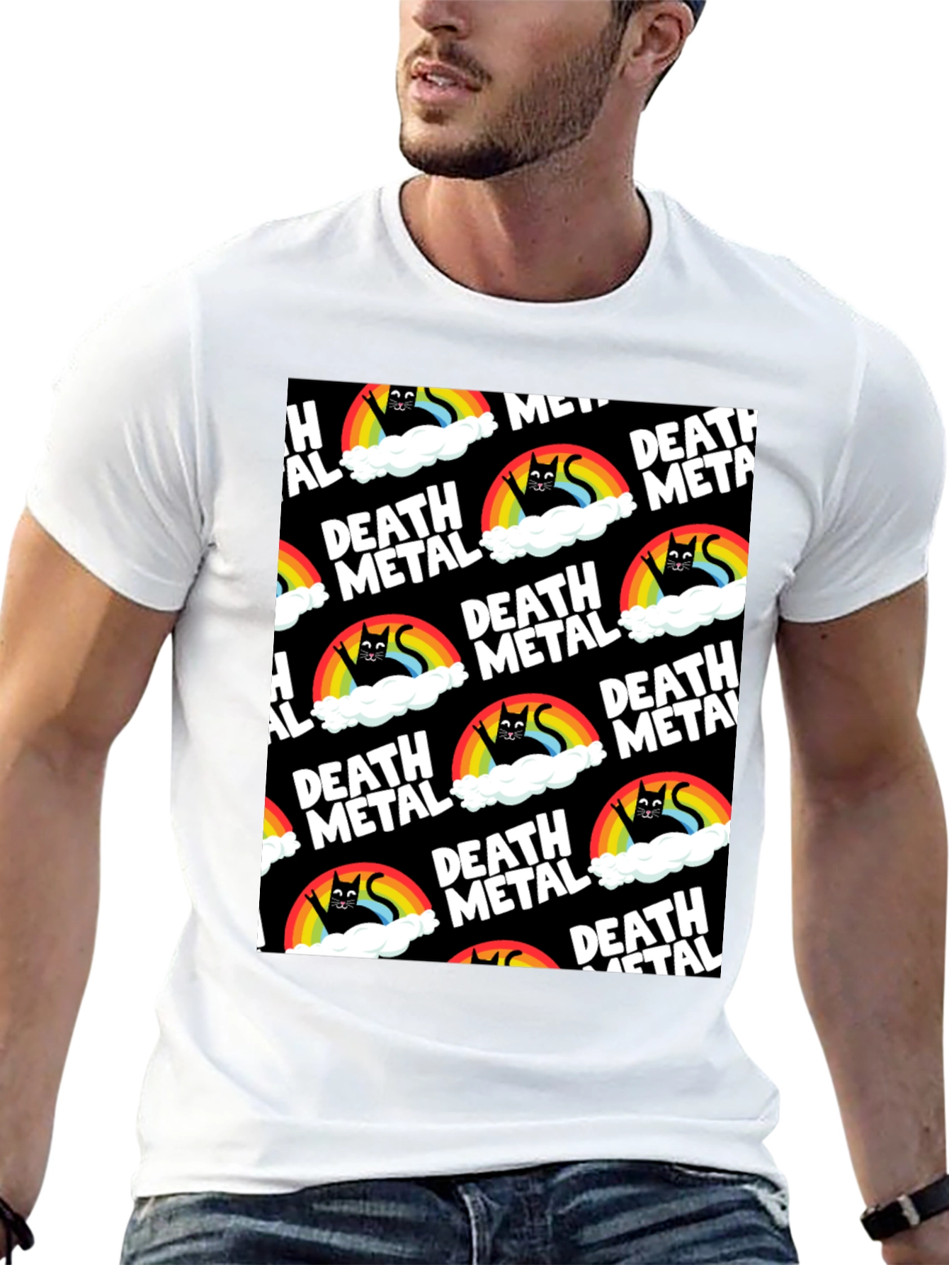 Death Metal Rainbow Cat T-Shirt