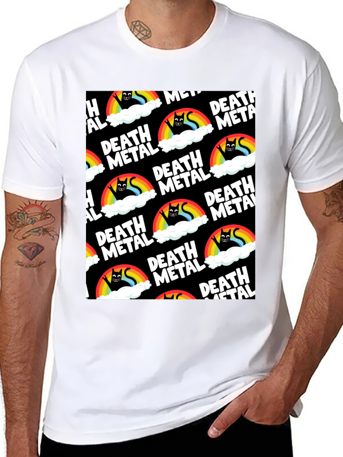 Death Metal Rainbow Cat T-Shirt