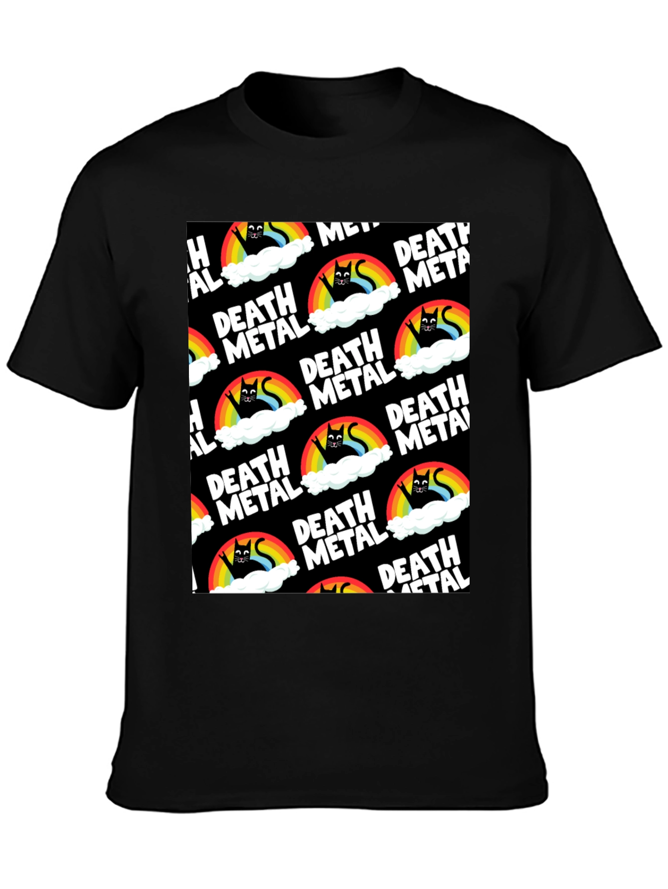 Death Metal Rainbow Cat T-Shirt