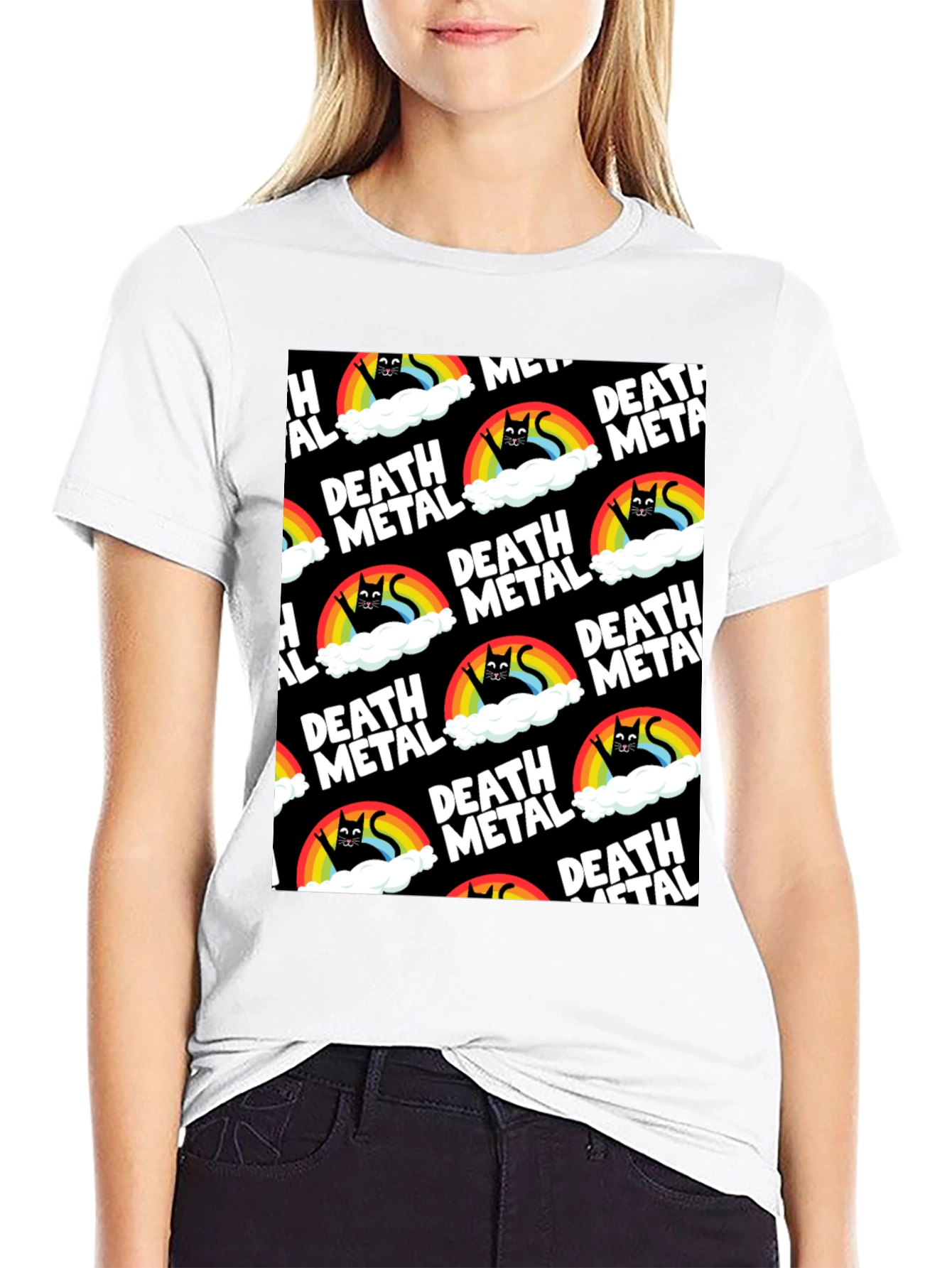 Death Metal Rainbow Cat T-Shirt