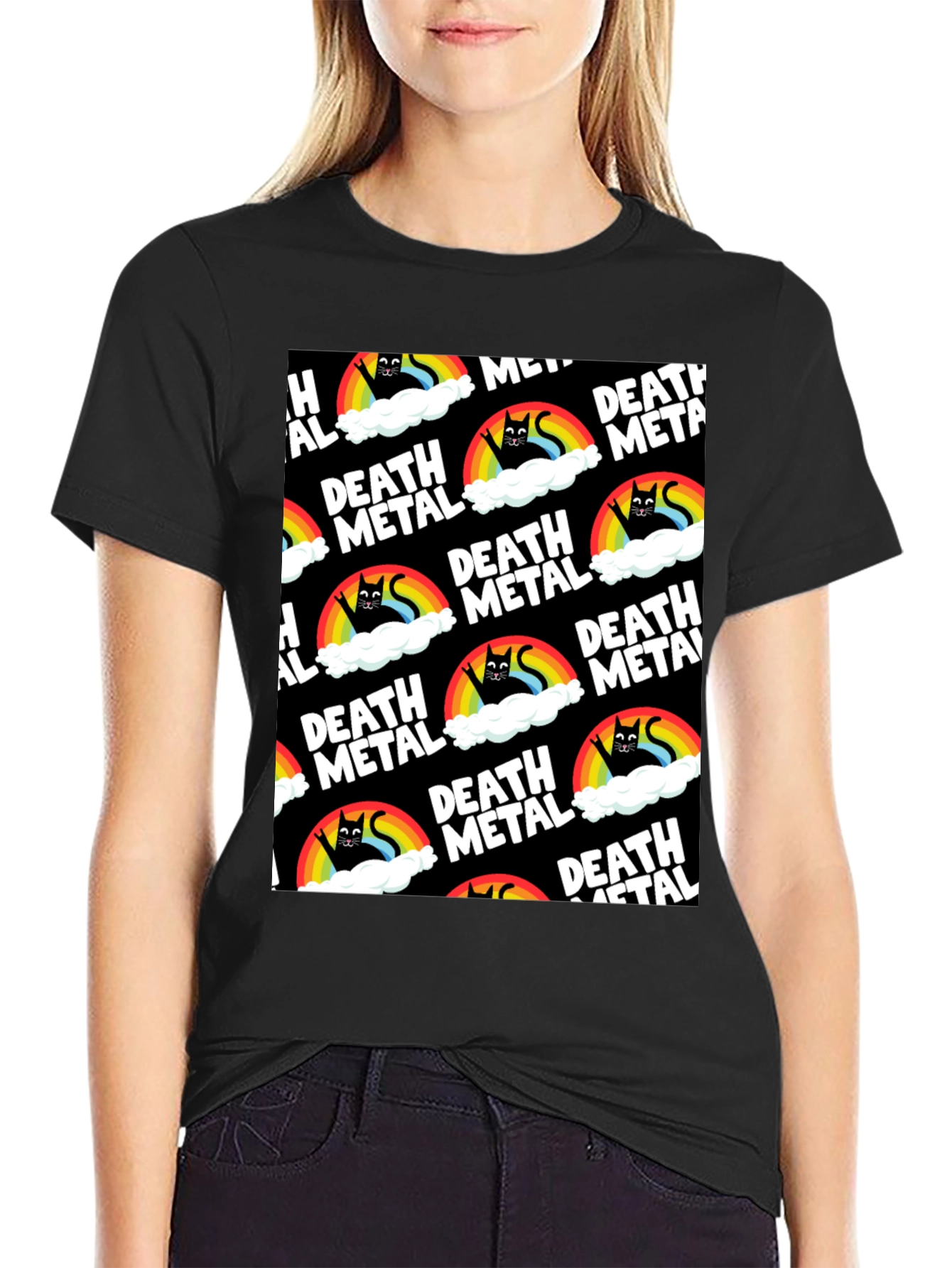 Death Metal Rainbow Cat T-Shirt