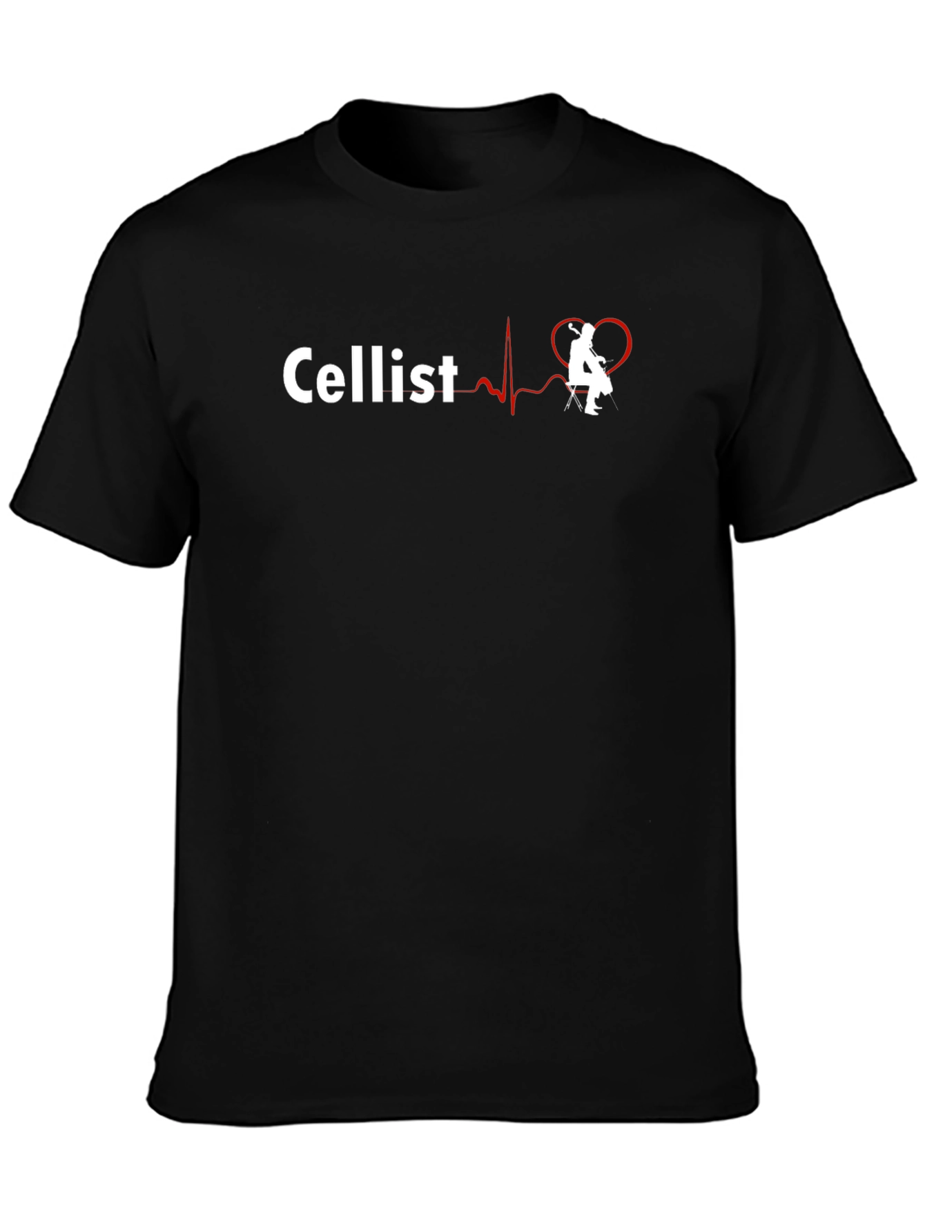 Cellist Heartbeat T-Shirt - Music Lover Gift