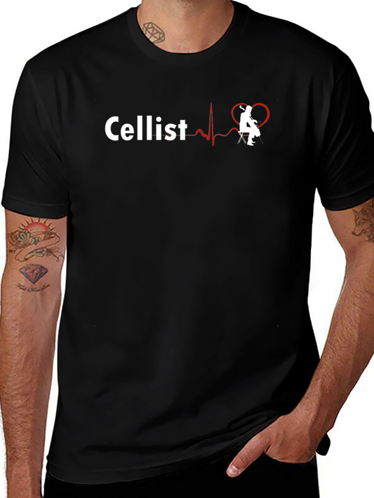 Cellist Heartbeat T-Shirt - Music Lover Gift