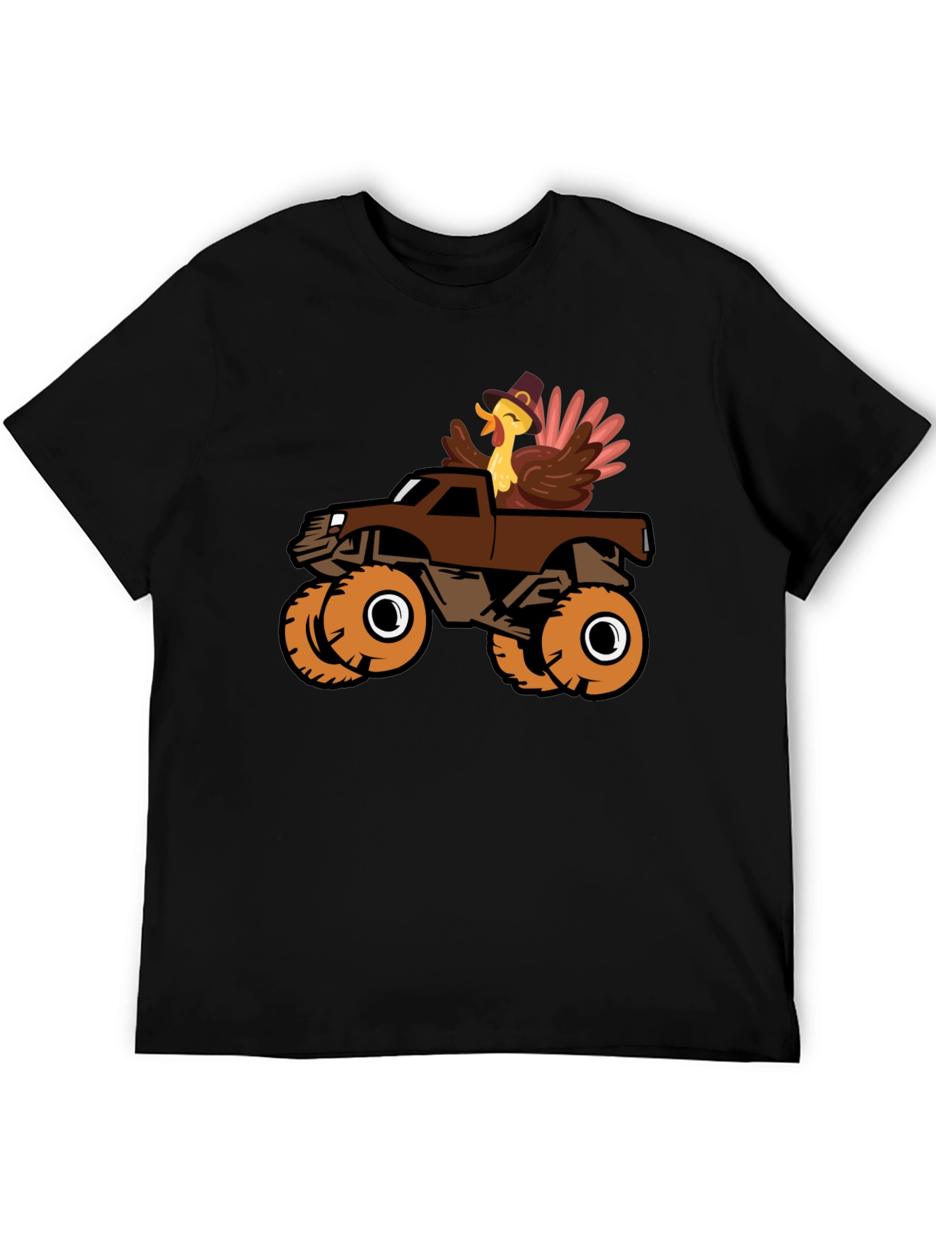 Turkey Monster Truck Black T-Shirt