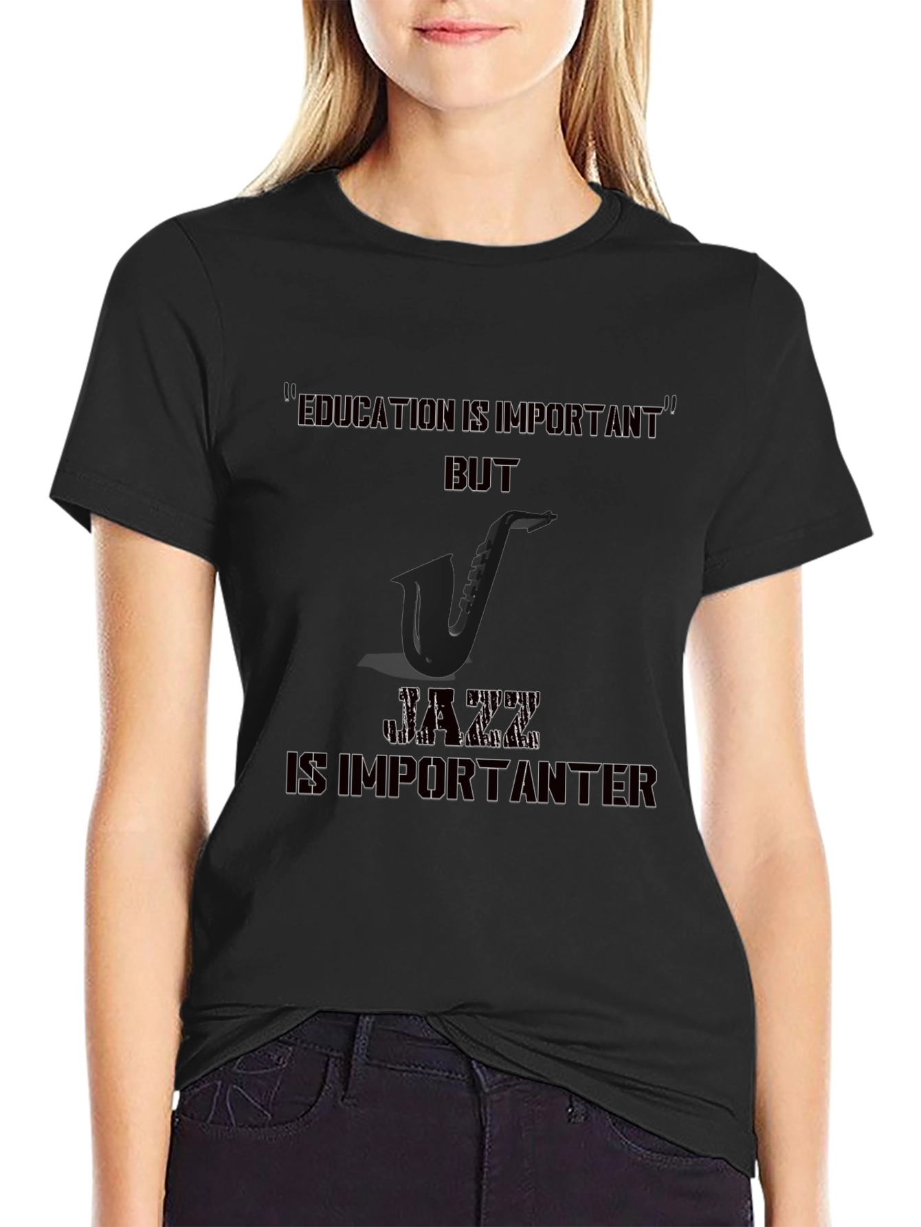 Jazz is Importanter T-Shirt - Black