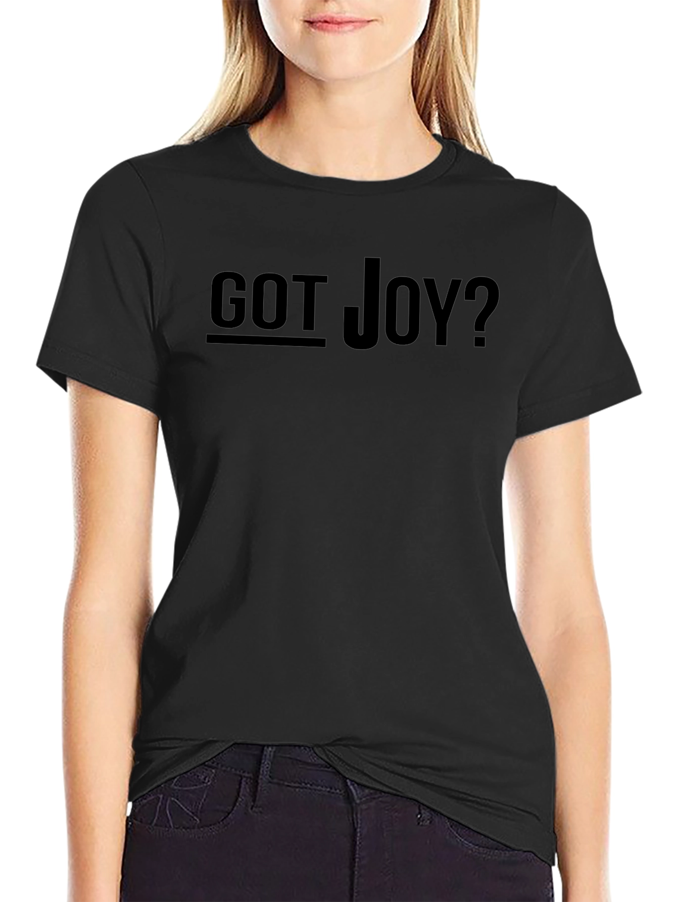 Got Joy? Black Graphic Tee Shirt