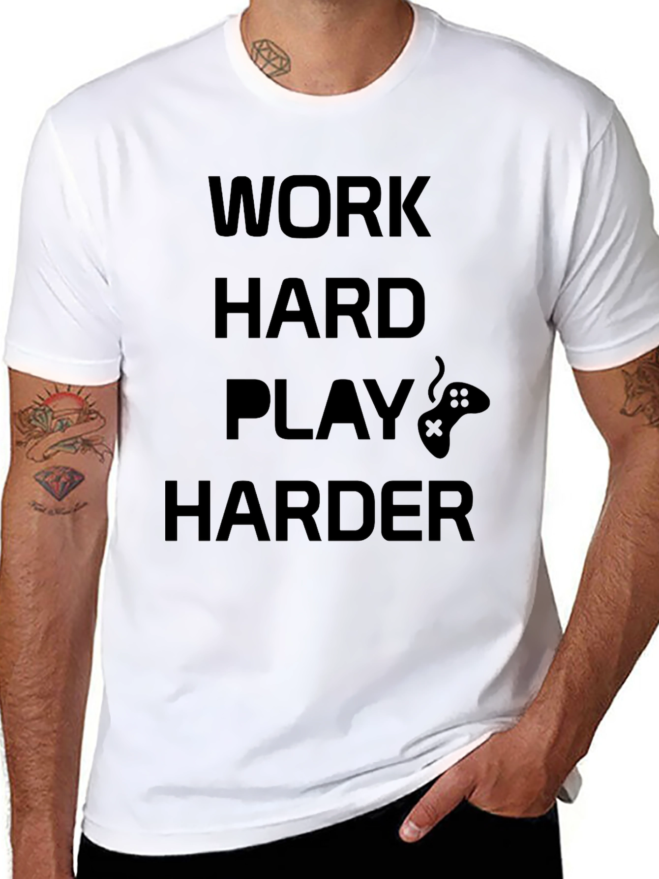 Work Hard Play Harder Gaming T-Shirt