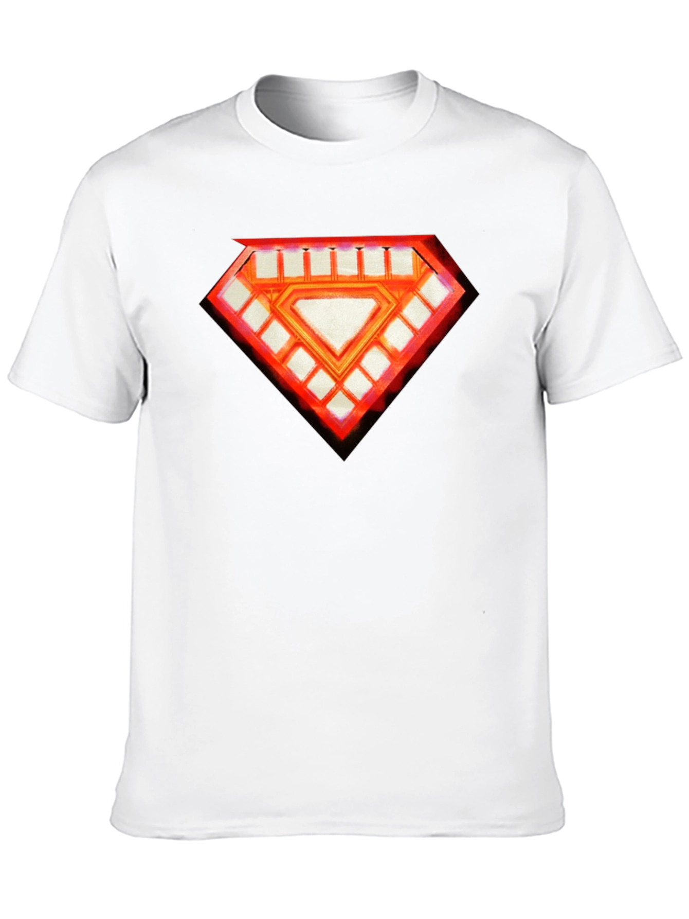 Mens Black T-Shirt - Diamond Graphic Tee