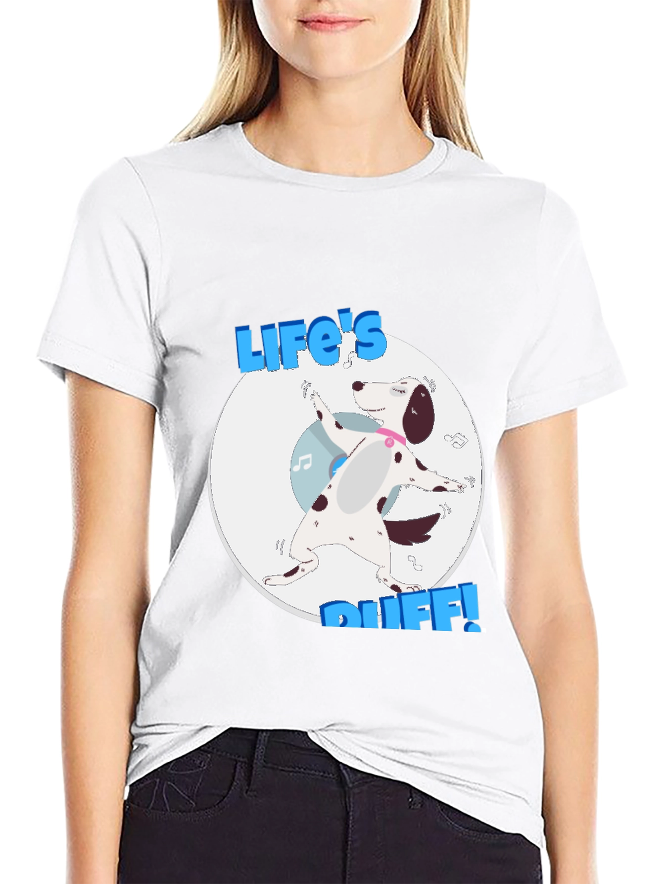 Lifes Ruff T-Shirt - Dalmatian Dog Graphic Tee