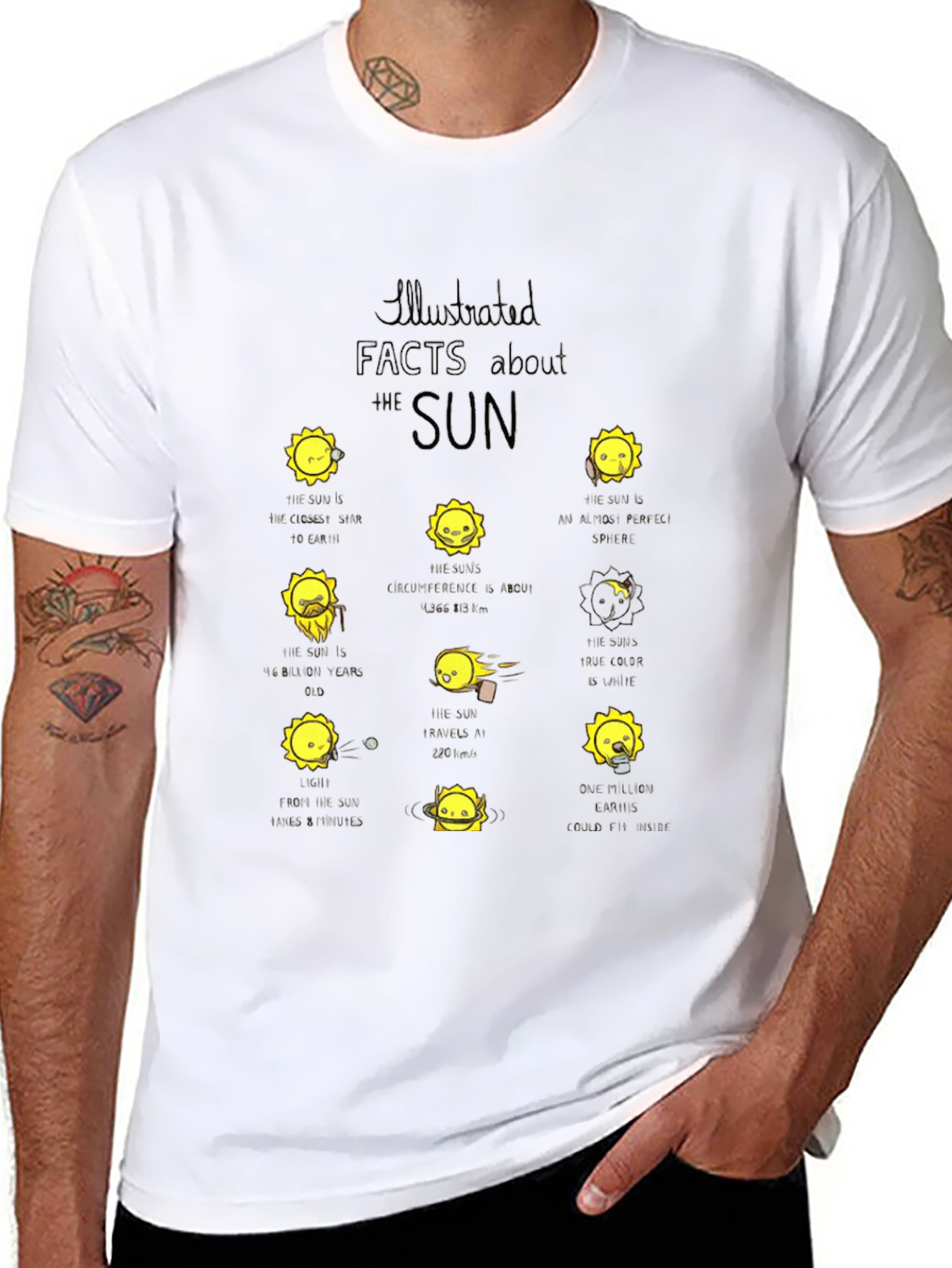 Sun Facts Graphic Tee - Black T-Shirt