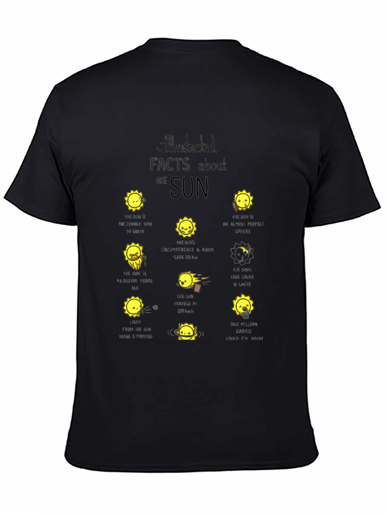 Sun Facts Graphic Tee - Black T-Shirt