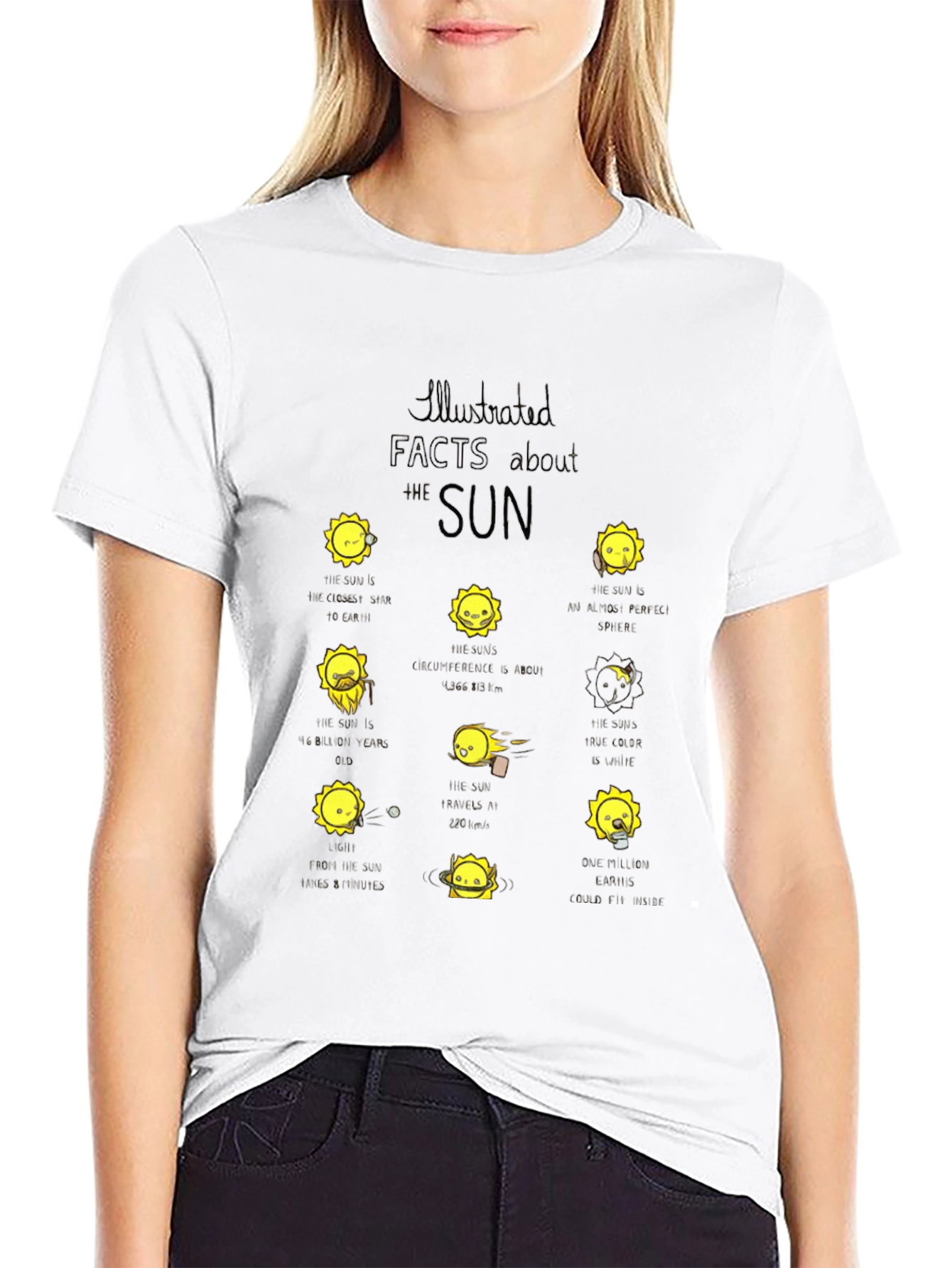 Sun Facts Graphic Tee - Black T-Shirt
