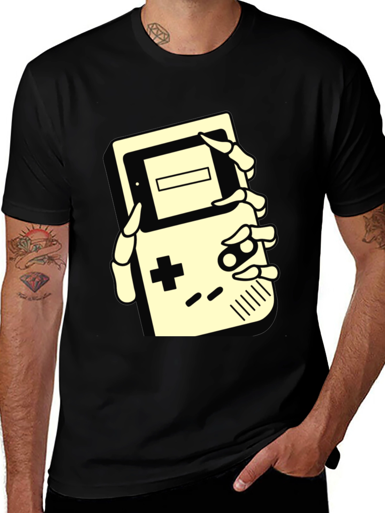 Retro Game Over T-Shirt: Gaming Skeleton Hand