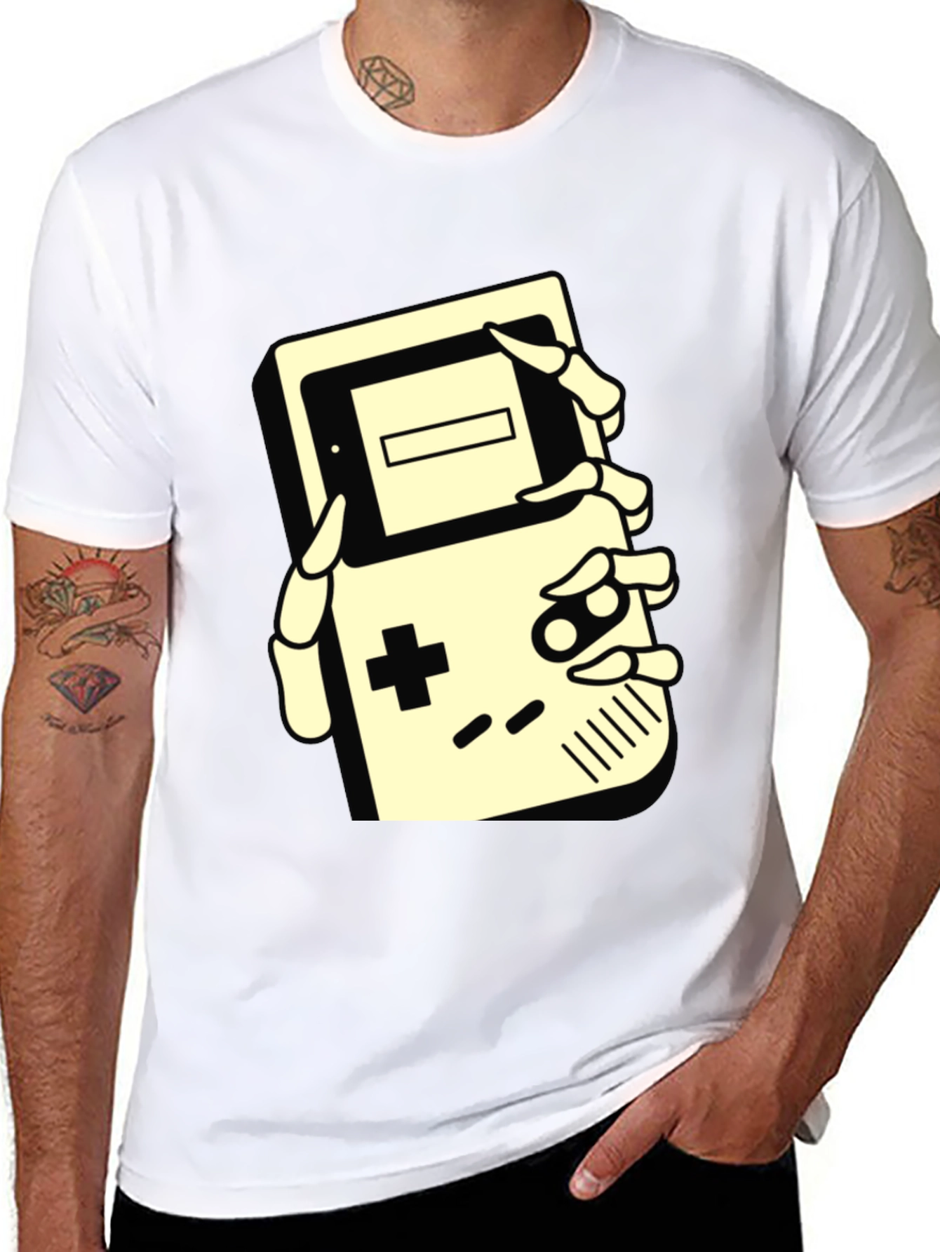 Retro Game Over T-Shirt: Gaming Skeleton Hand