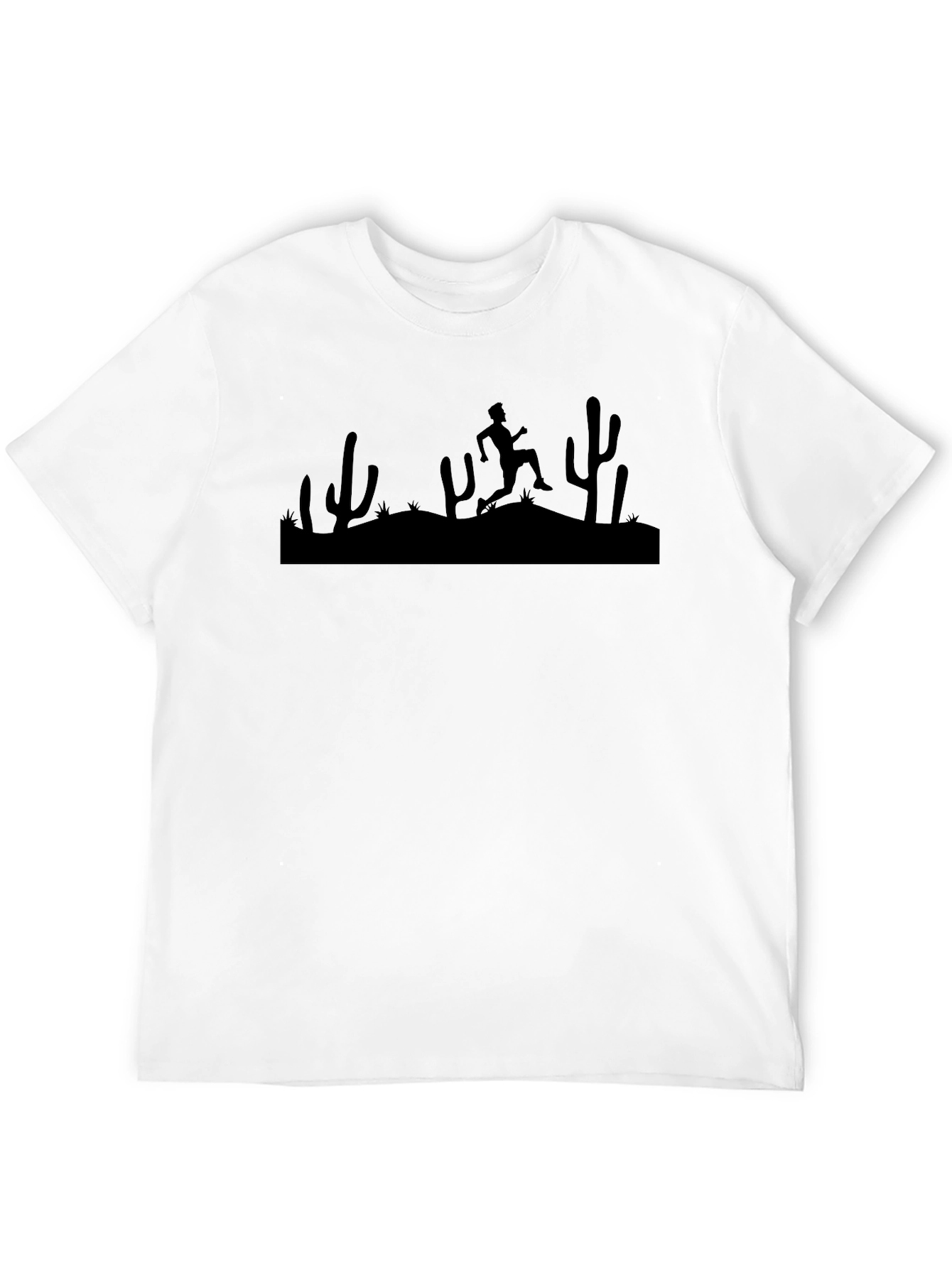 Desert Runner Graphic Tee - Black Cotton T-Shirt