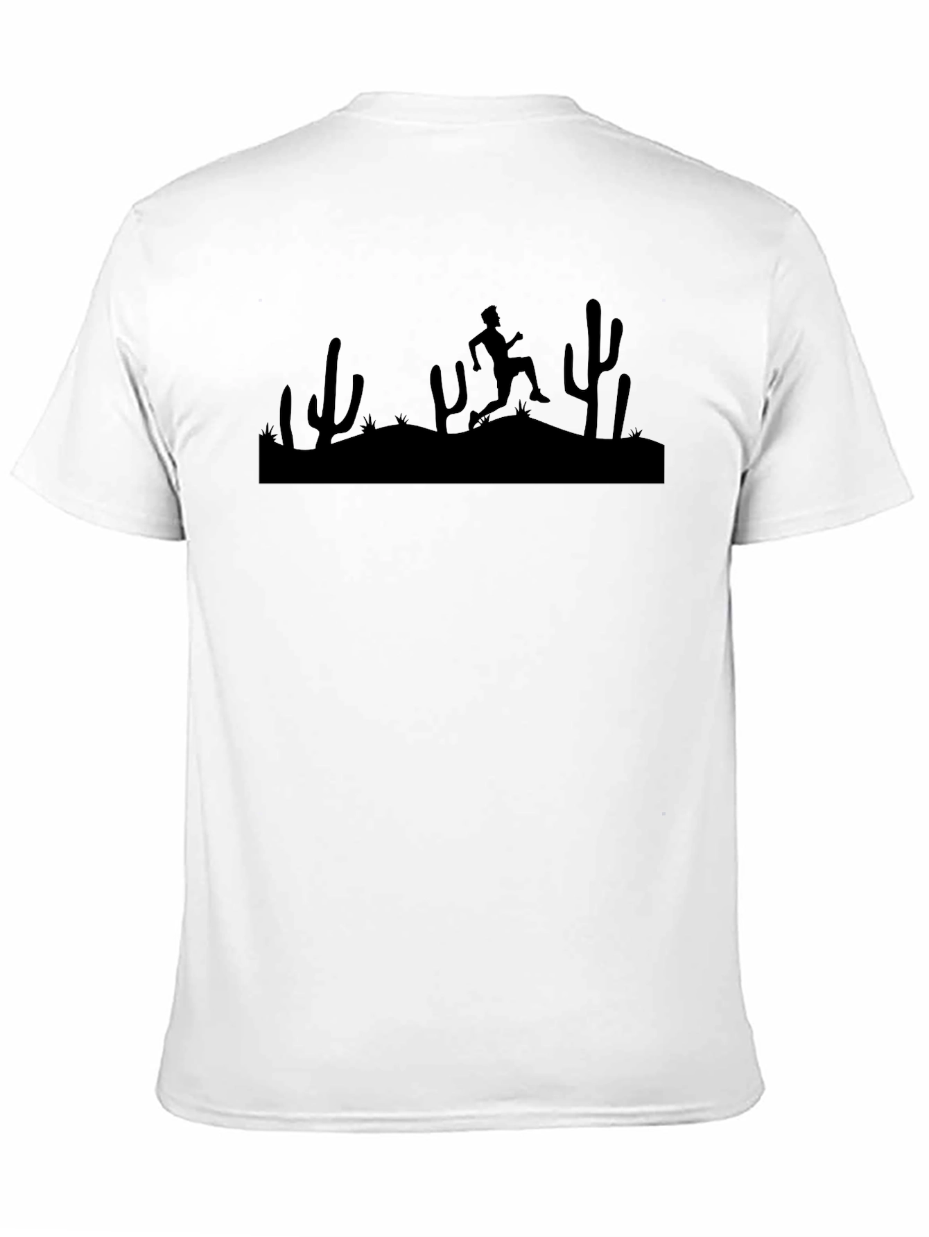 Desert Runner Graphic Tee - Black Cotton T-Shirt
